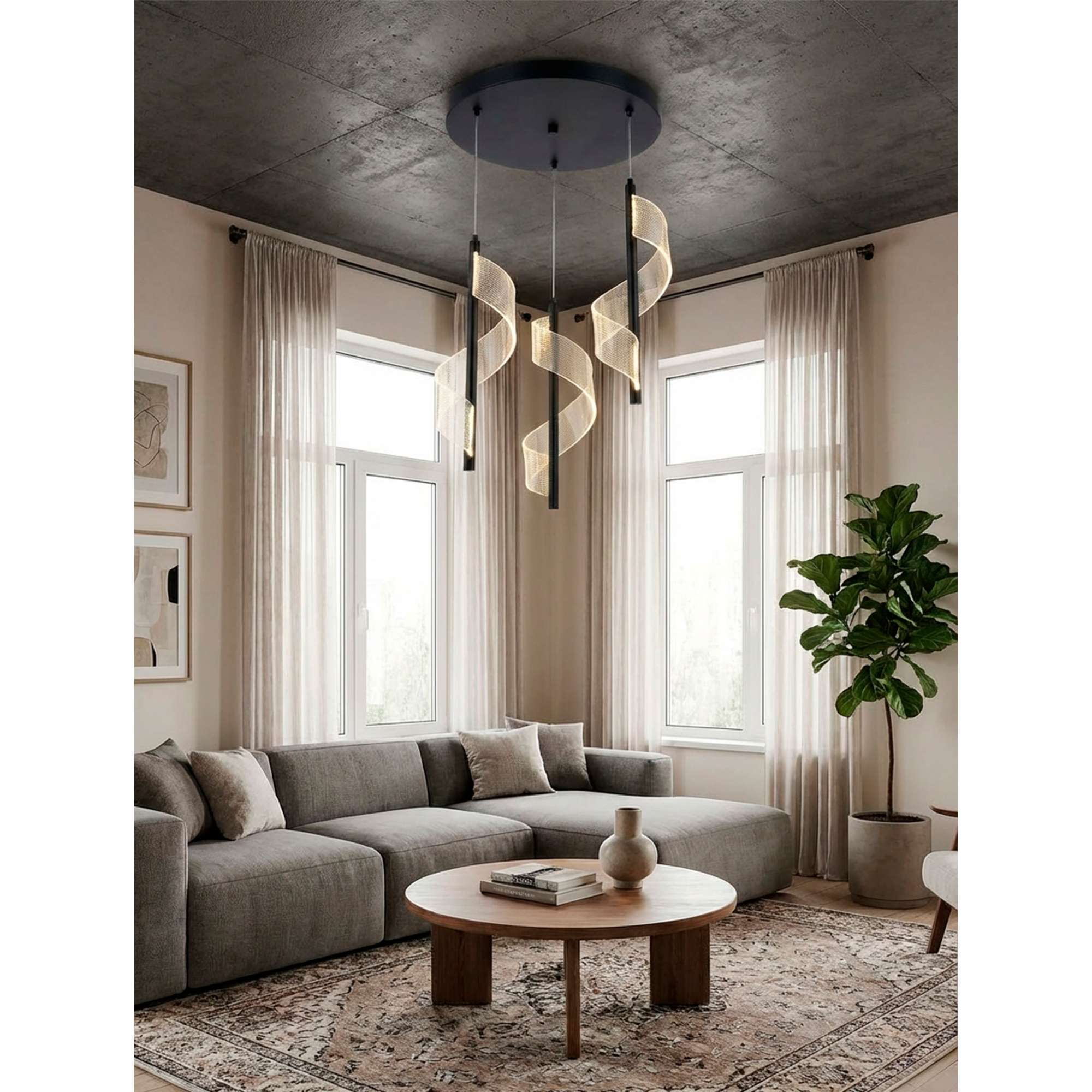 Светильник DEW, потолочный, LED, чёрный