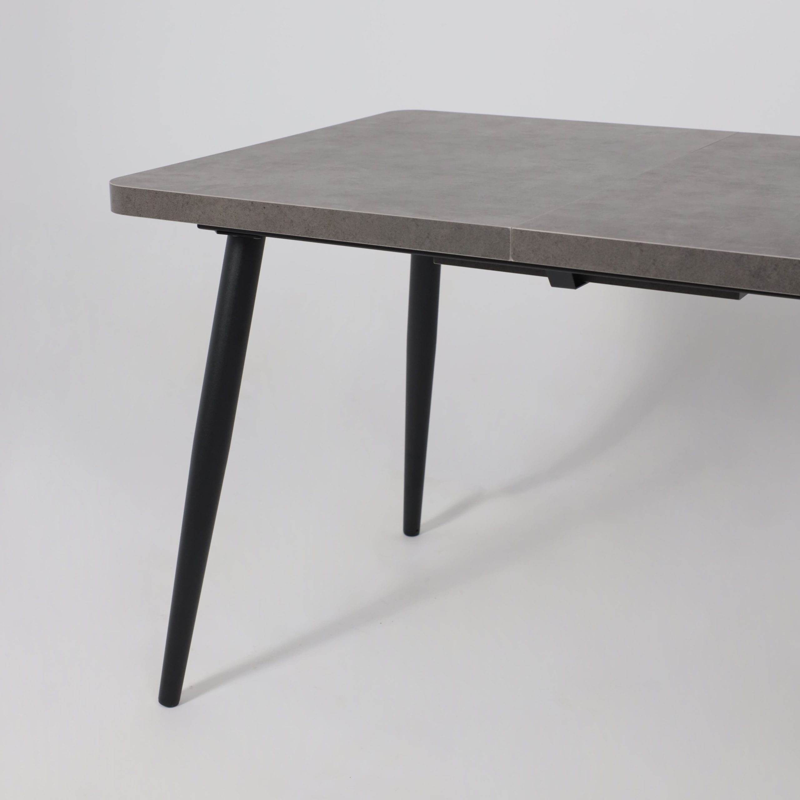 Стол BORG RADIAL-120, раздвижной 120(160)х80, Дымчатая керамика/Чёрный