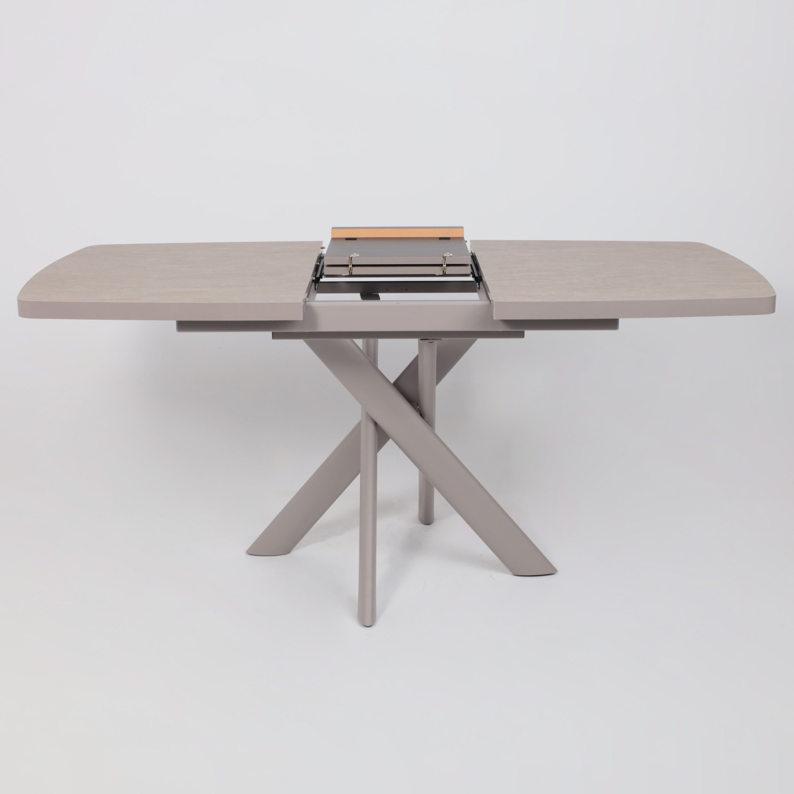 Стол LEONEL-130, раздвижной 130(165)х85, Бежевый камень-HPL/Капучино