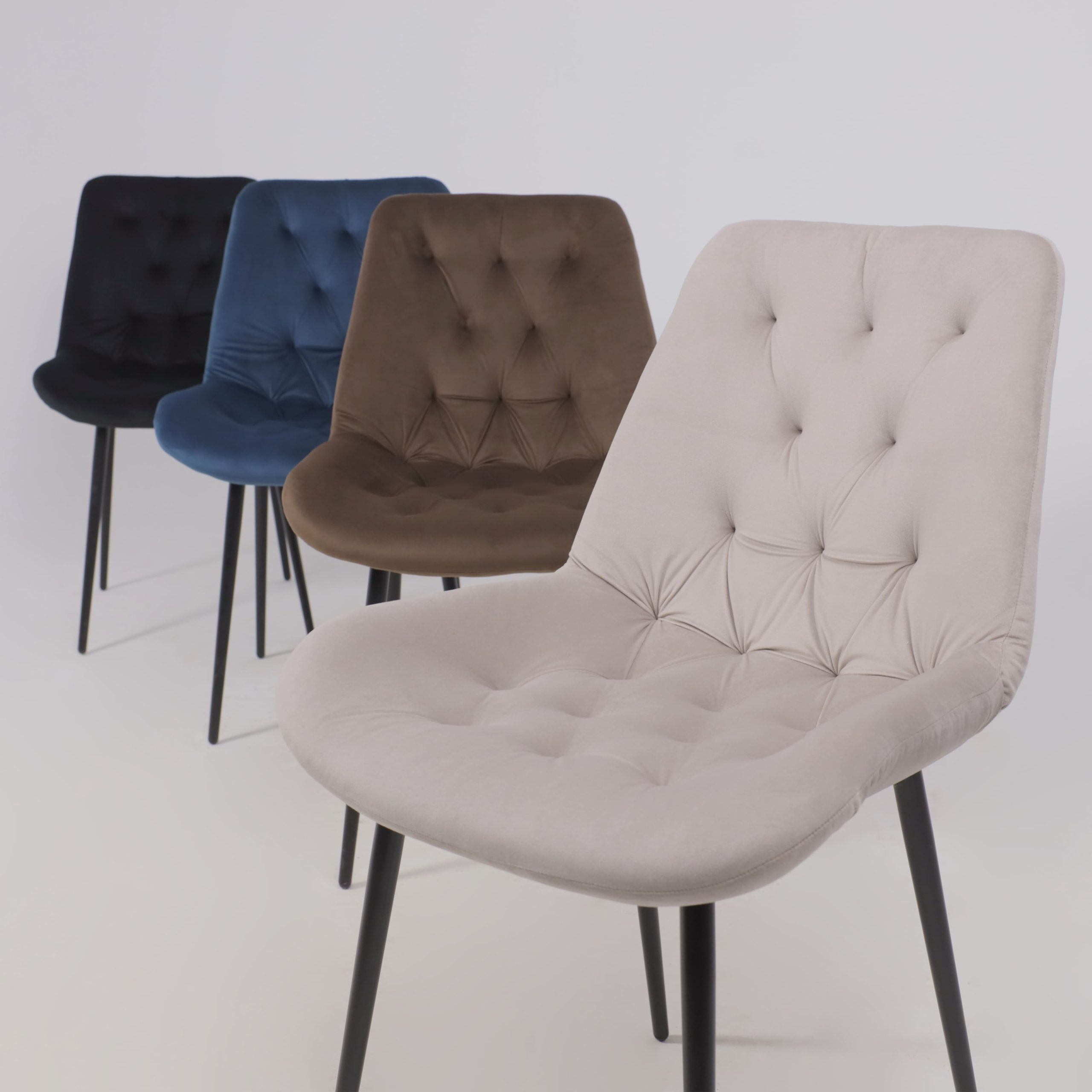 Стул AV 435, синий бархат Confetti deep ocean/черный