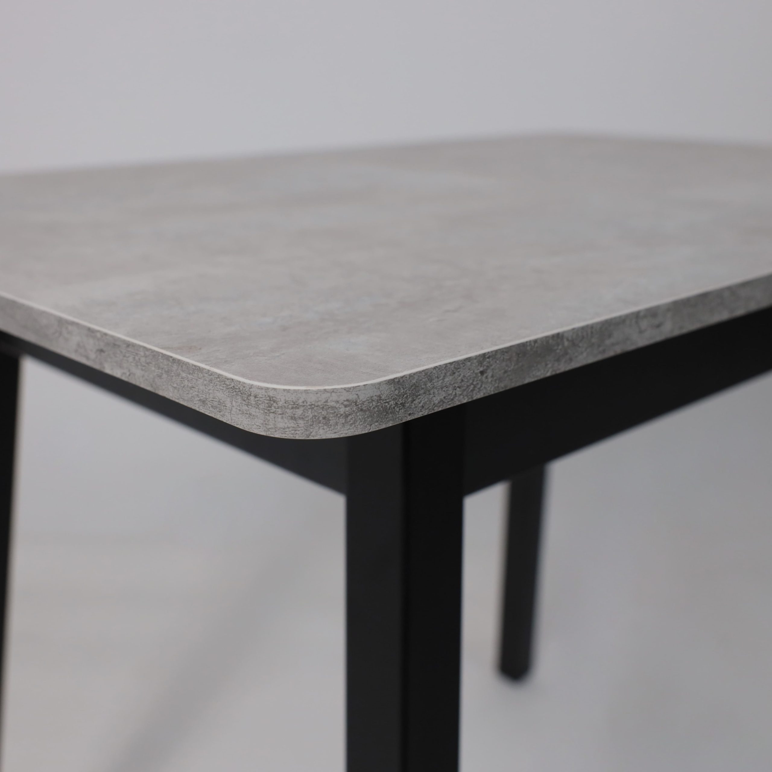 Стол TIRK RADIAL-94, раздвижной 94(126)х64, Серый сланец/Чёрный