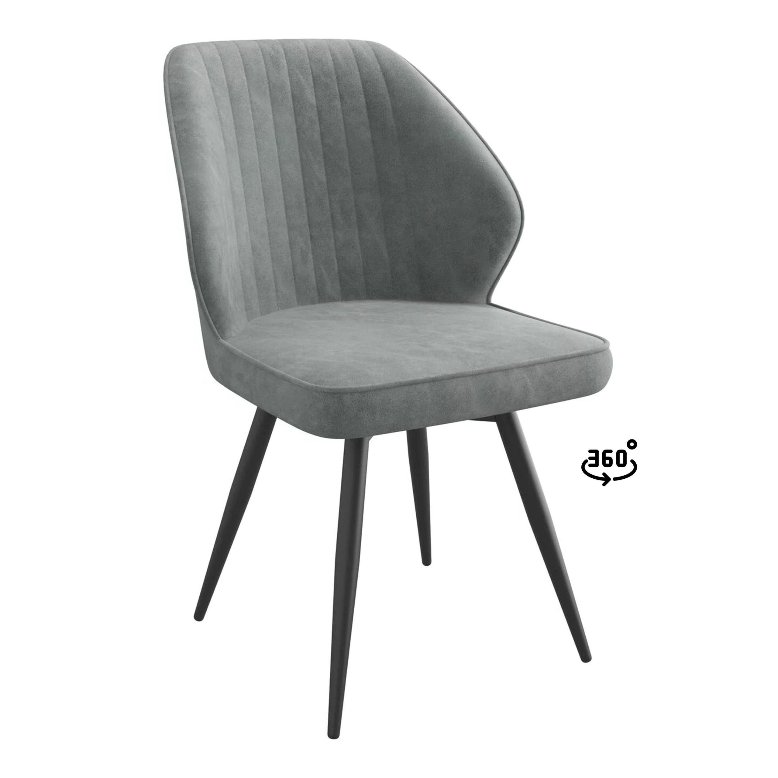 Стул MICHAEL-R1 360, k10 Антрацит замша LUXчерный