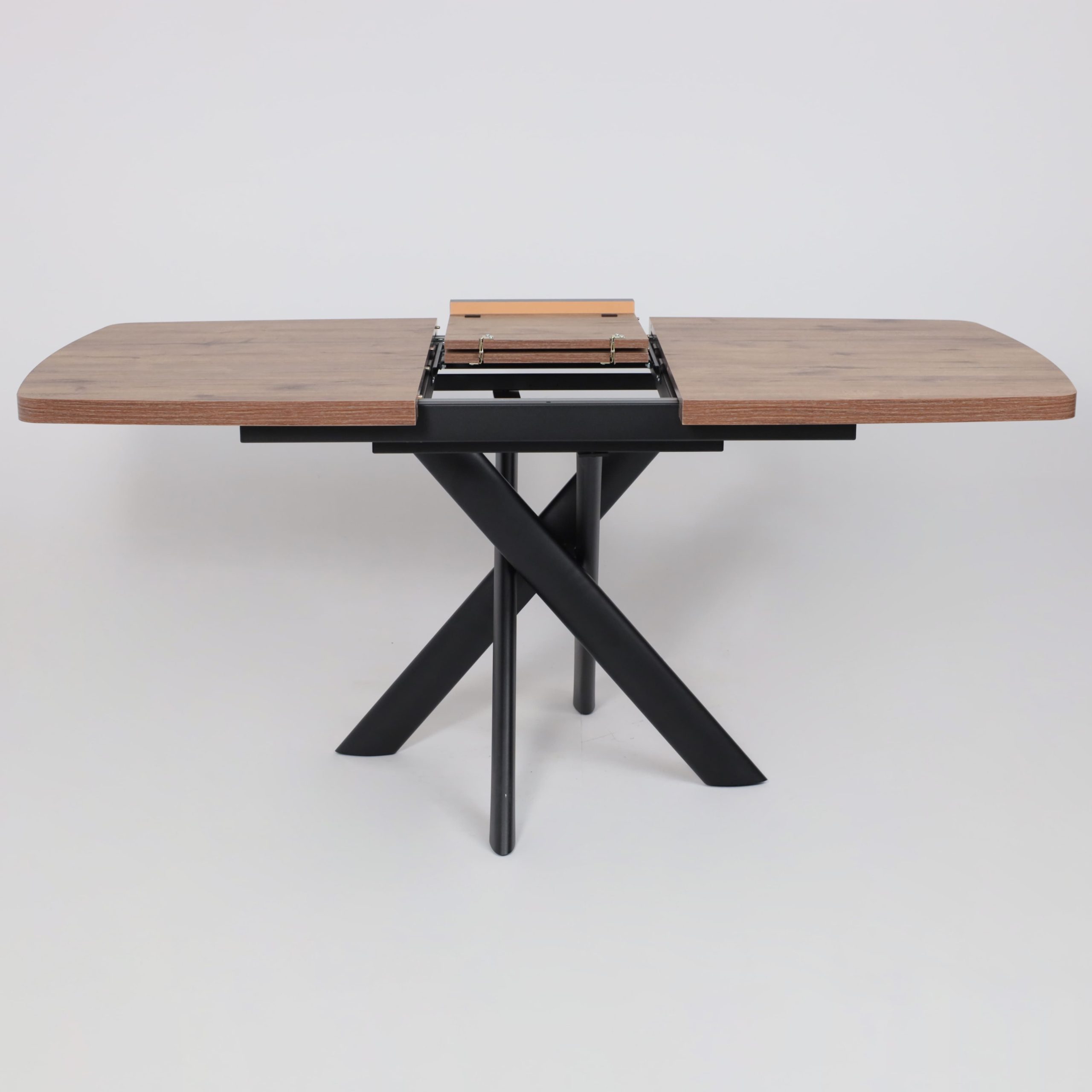 Стол LEONEL-130, раздвижной 130(165)х85, Дуб Веллингтон/Черный