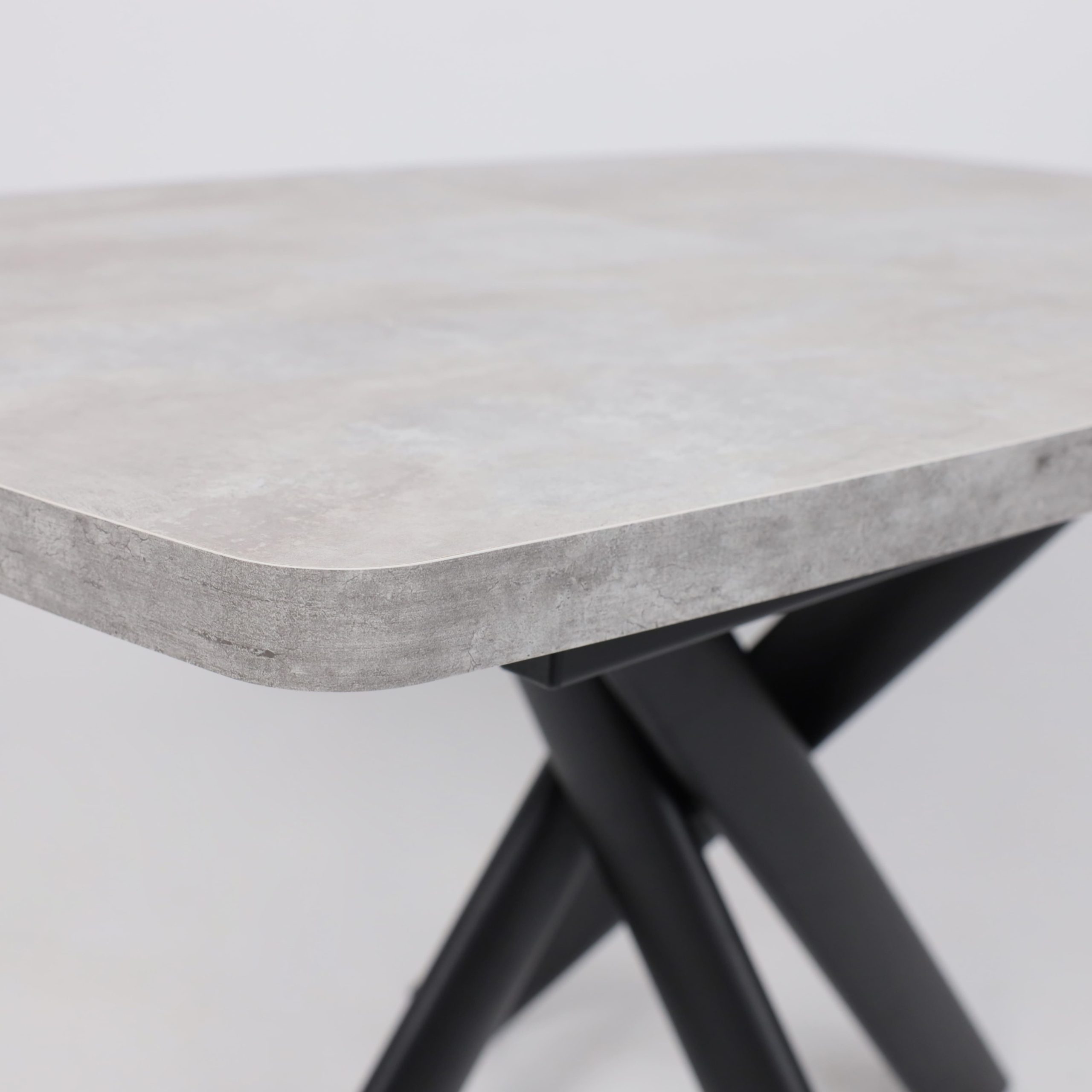 Стол LEONEL-130, раздвижной 130(165)х85, Серый сланец/Черный