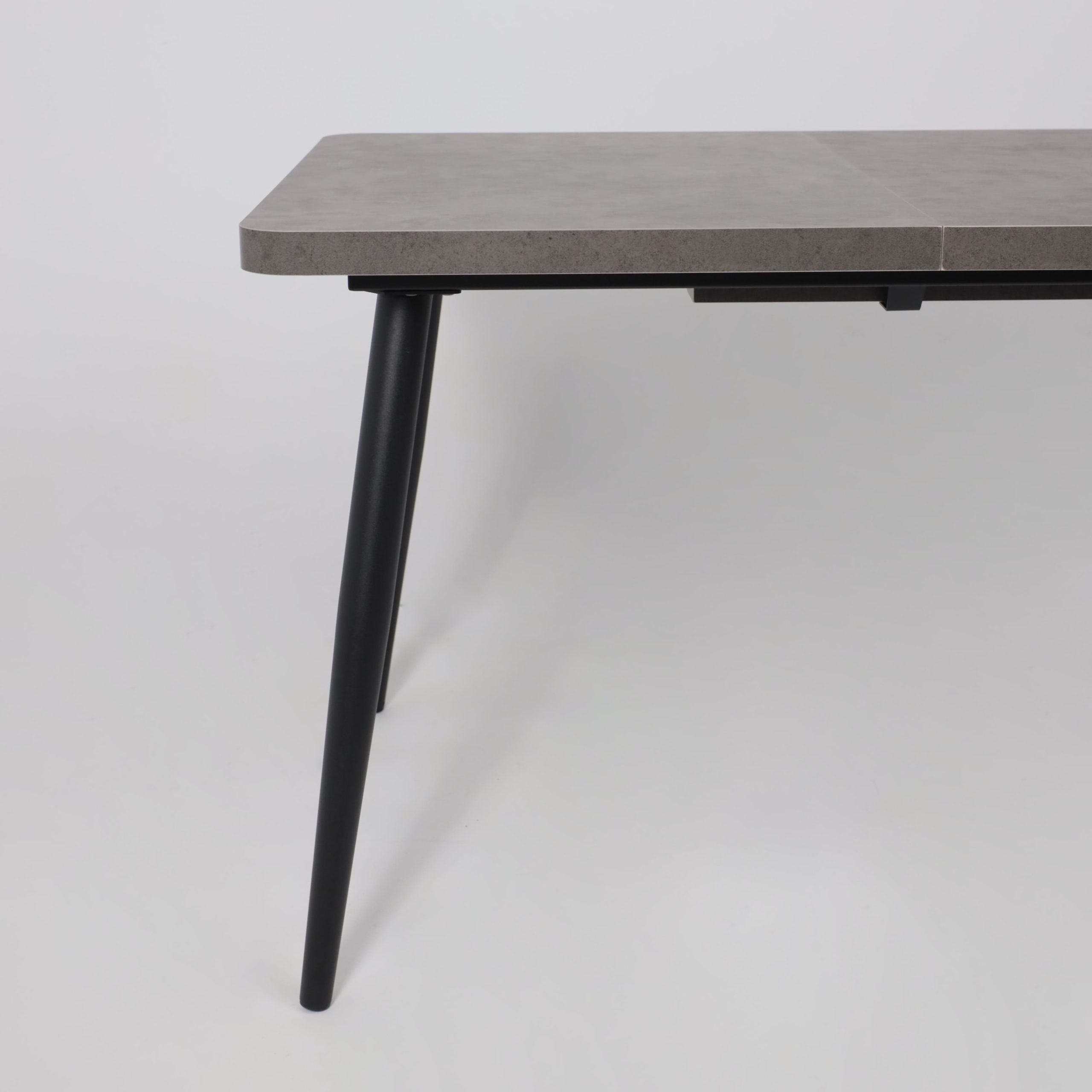 Стол BORG RADIAL-120, раздвижной 120(160)х80, Дымчатая керамика/Чёрный