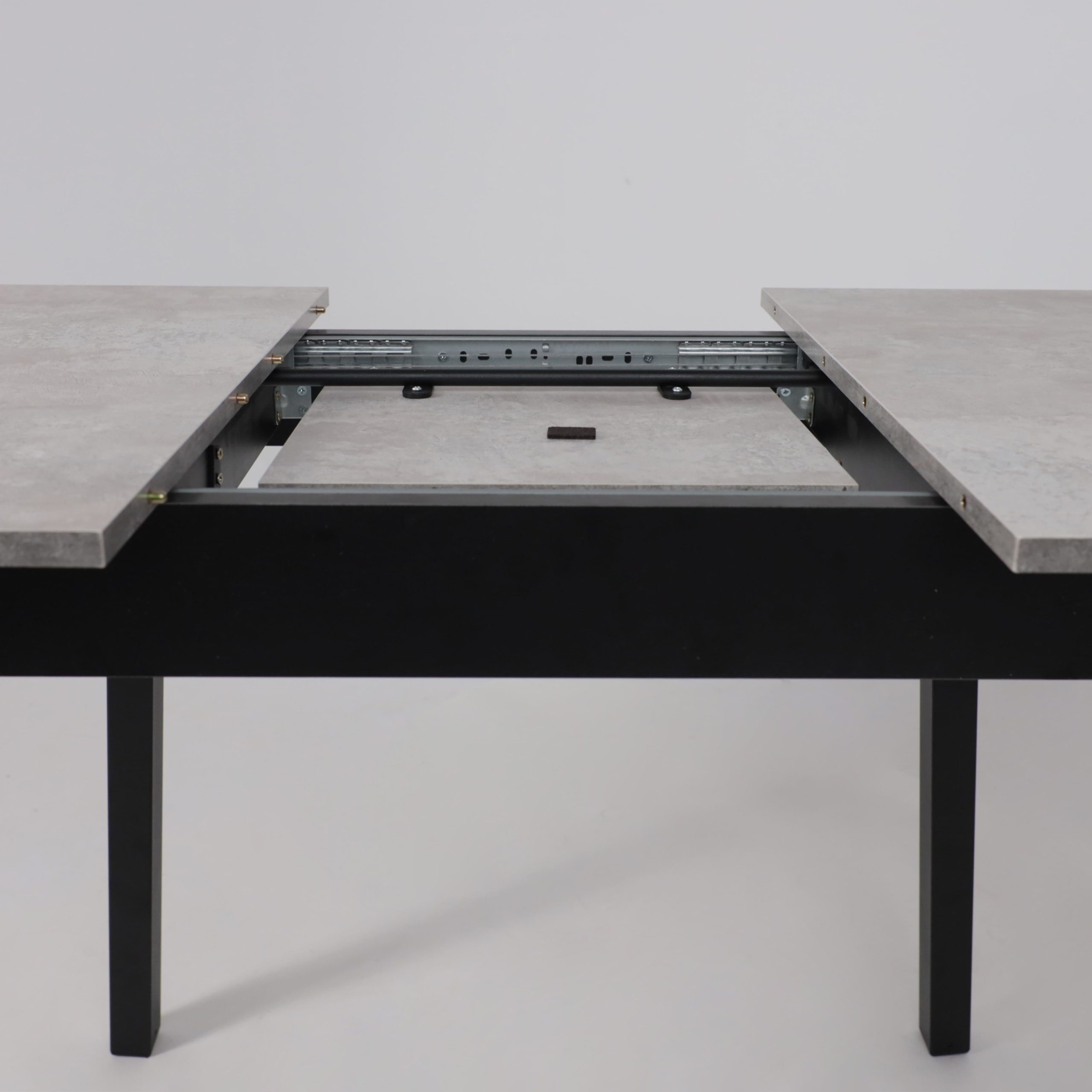 Стол TIRK RADIAL-94, раздвижной 94(126)х64, Серый сланец/Чёрный