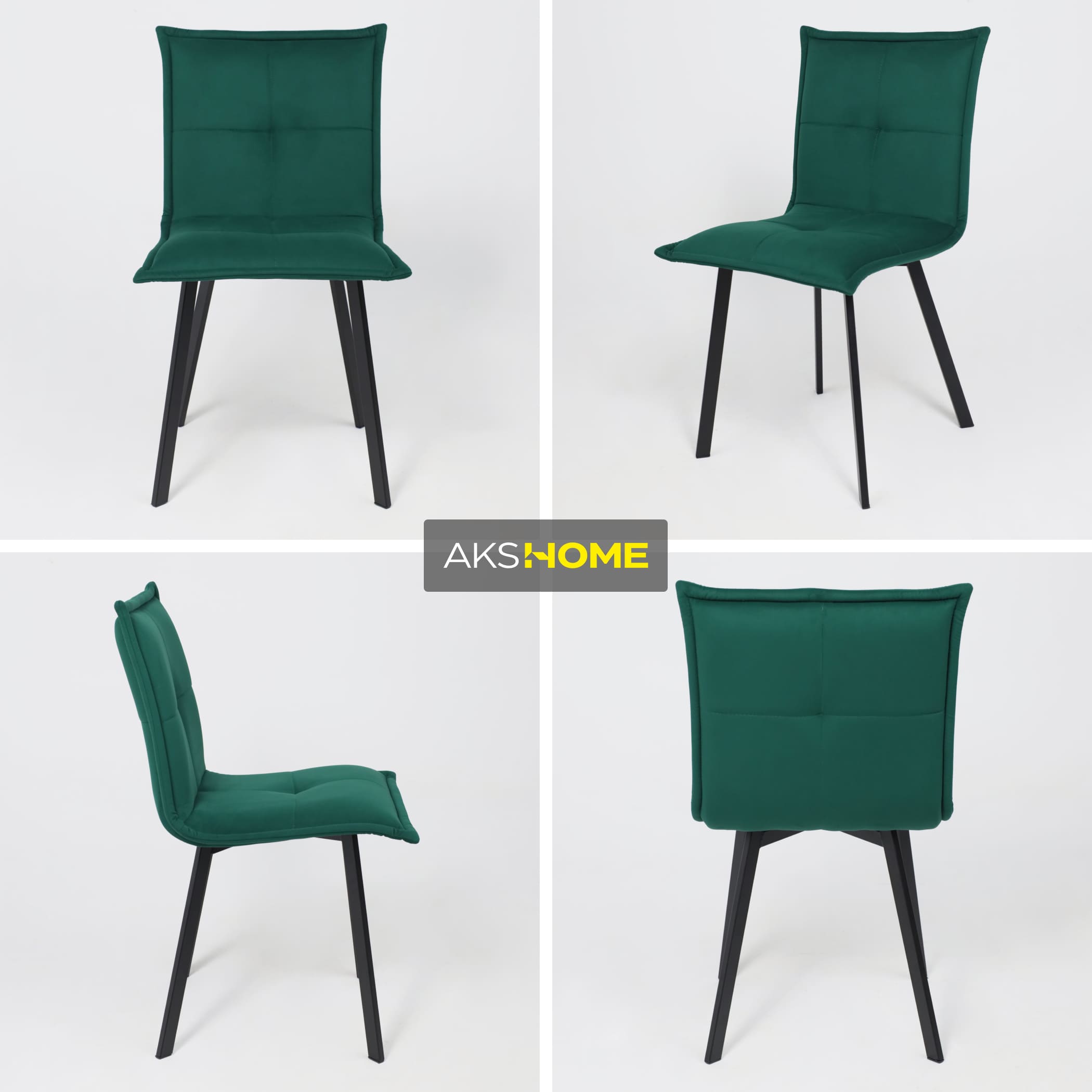 Кресло РУБИК U, Velutto 33 темно-зеленый велюр/черный