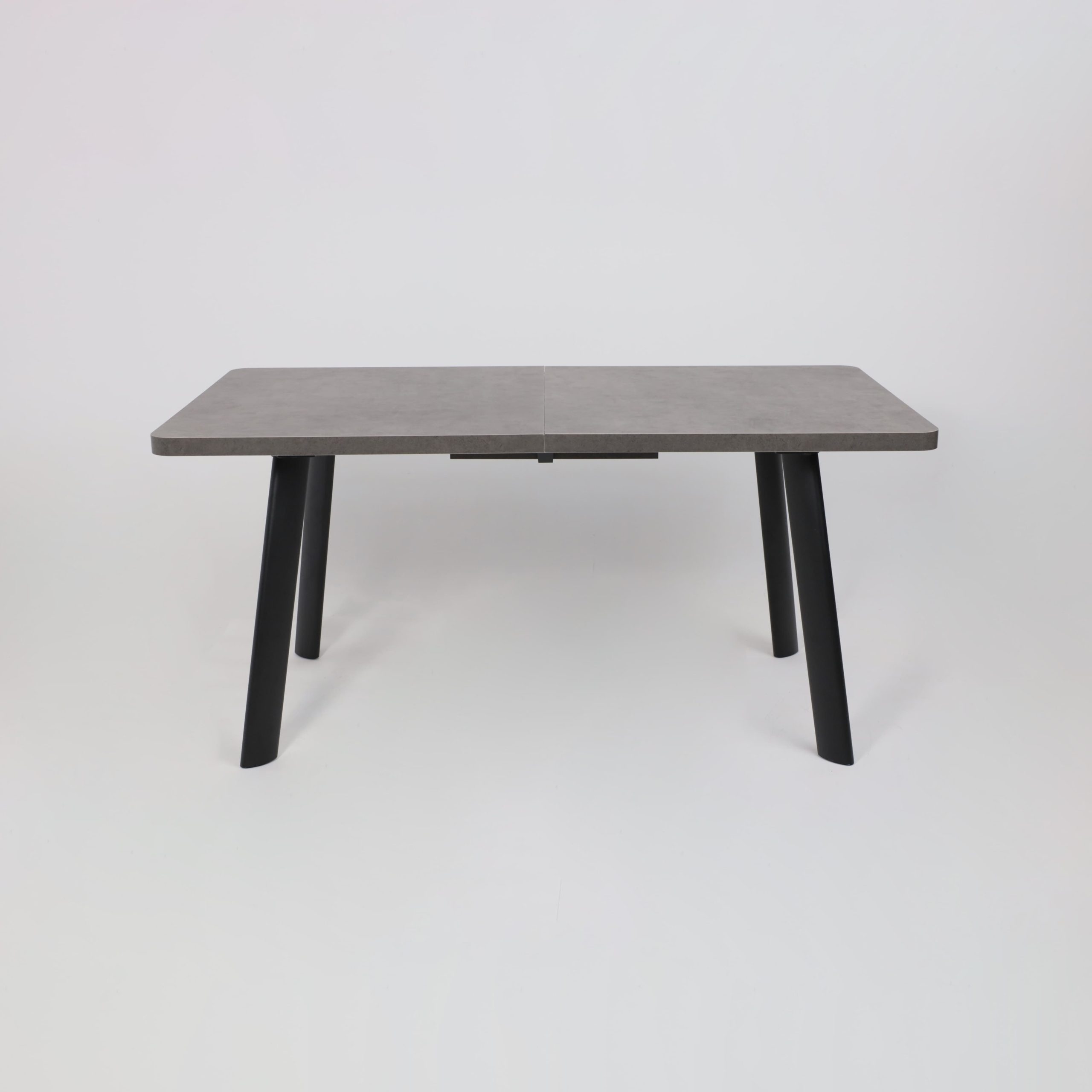 Стол LEON LUX RADIAL-160, раздвижной 160(205)х90, Дымчатая керамика/Чёрный