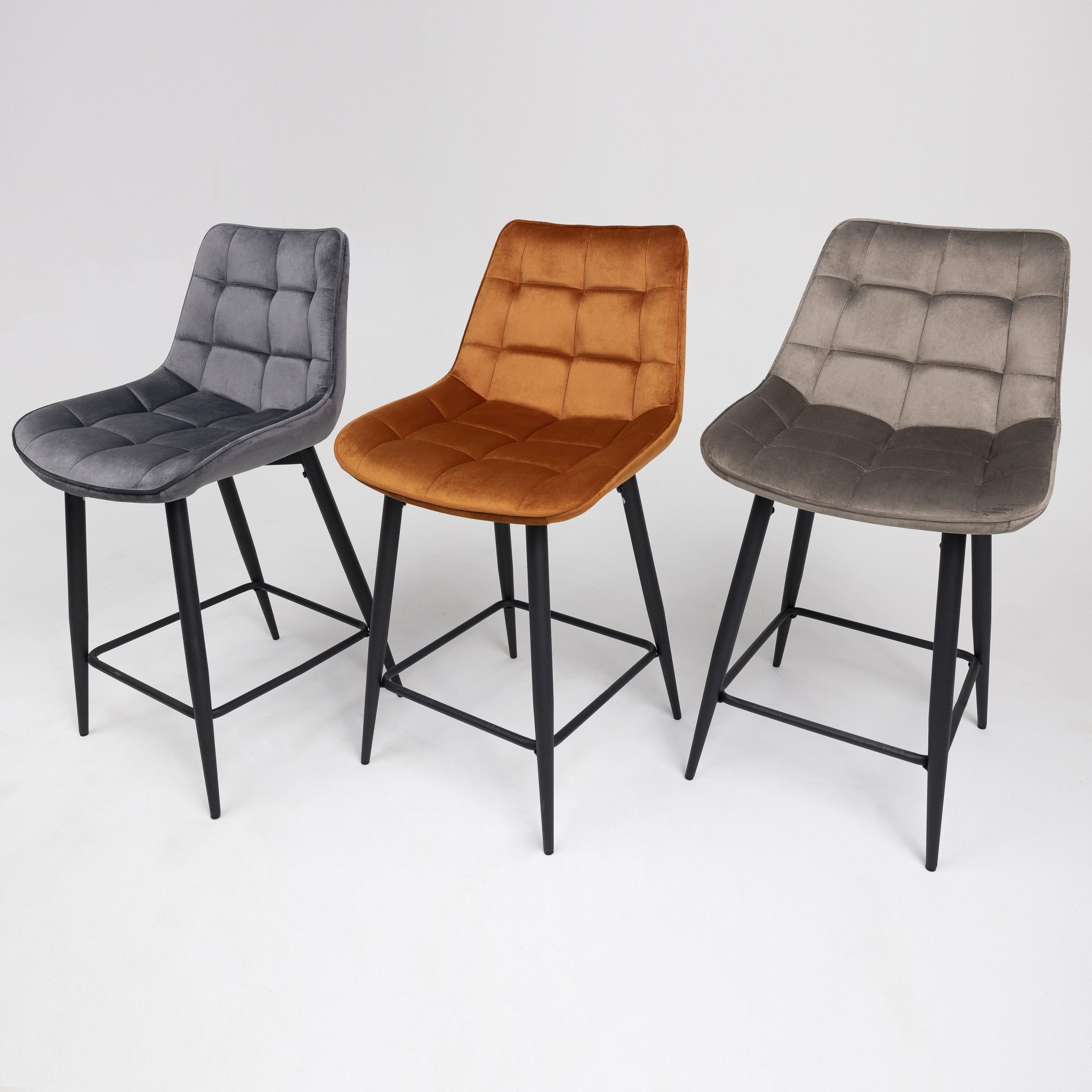 Стул LINX, полубарный, бежевый велюр G062-13/черный