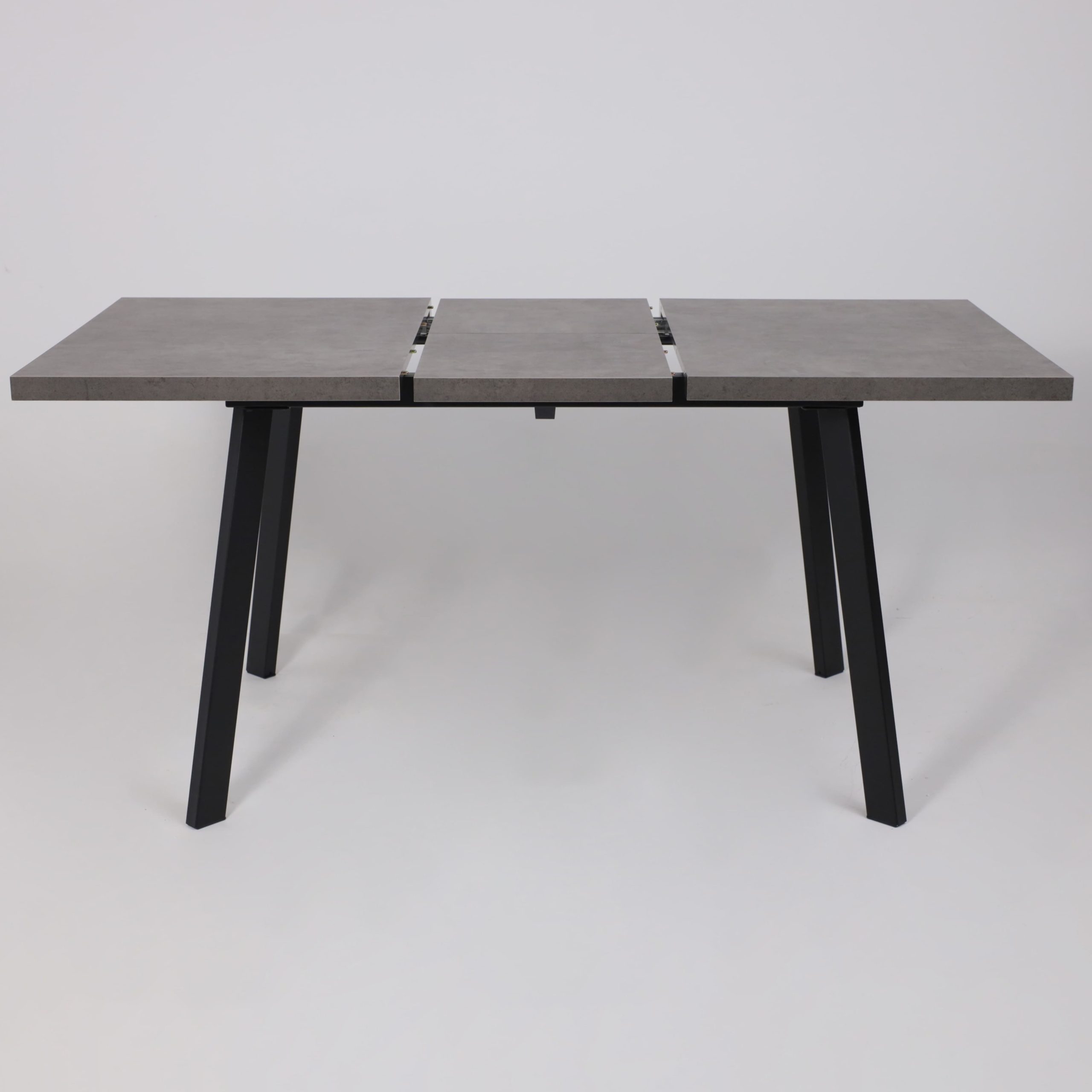 Стол BORG-120, раздвижной 120(160)х80, Дымчатая керамика/Чёрный