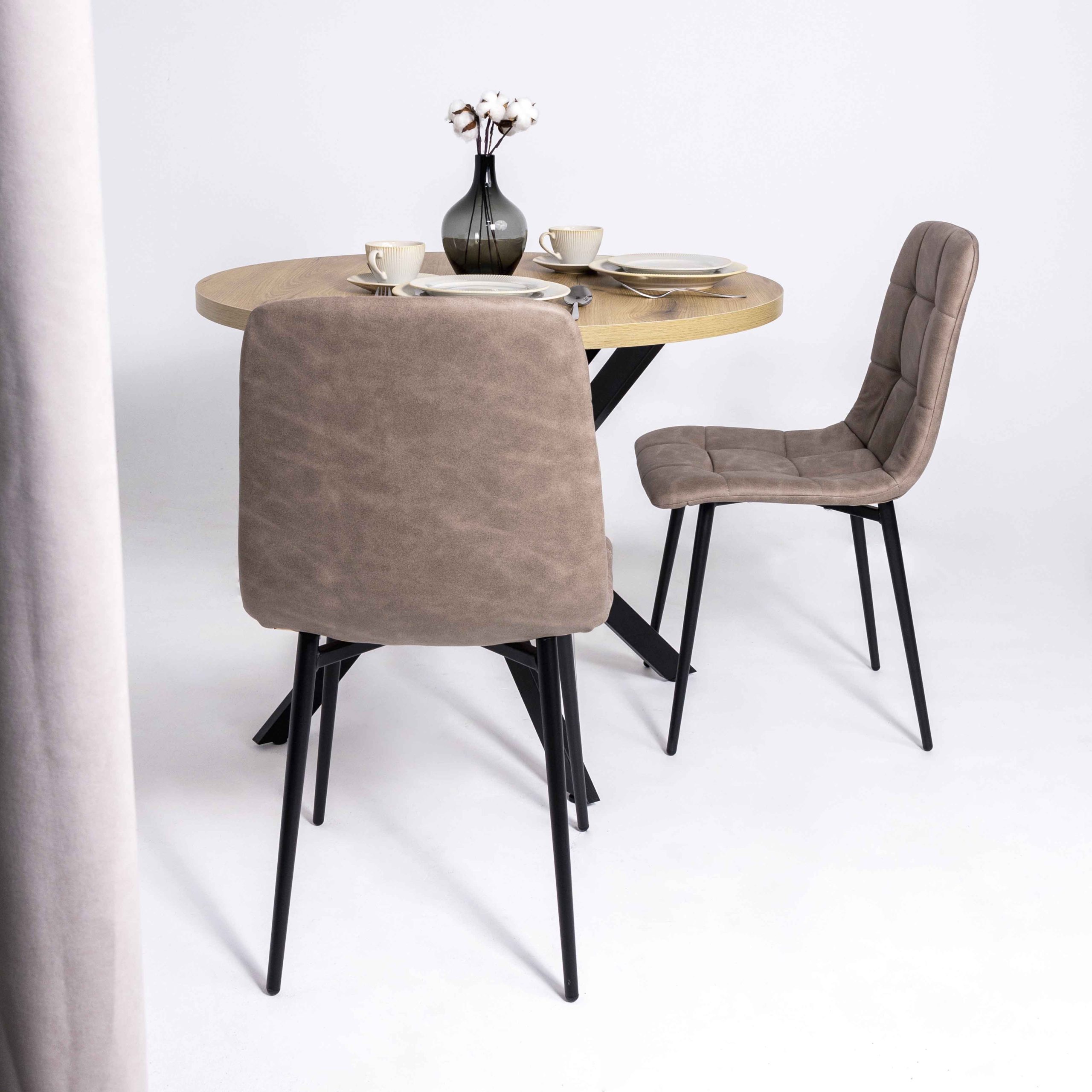 Стул AV 406-N, песочная замша Kiprus 03/черный