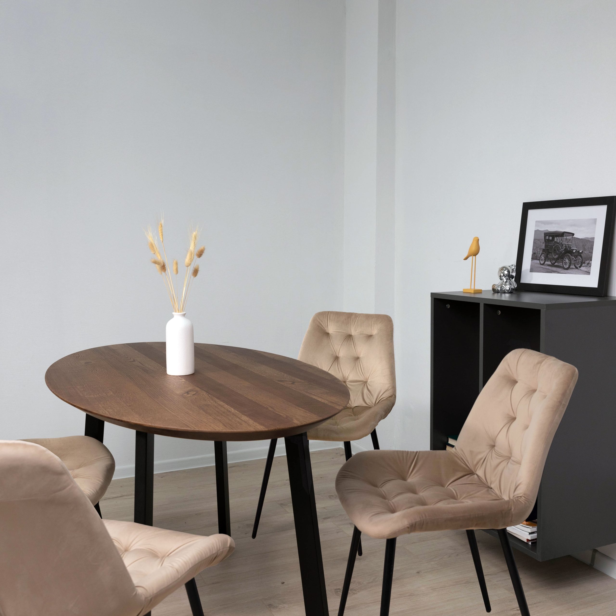 Стул AV 435, капучино бархат H-65/черный