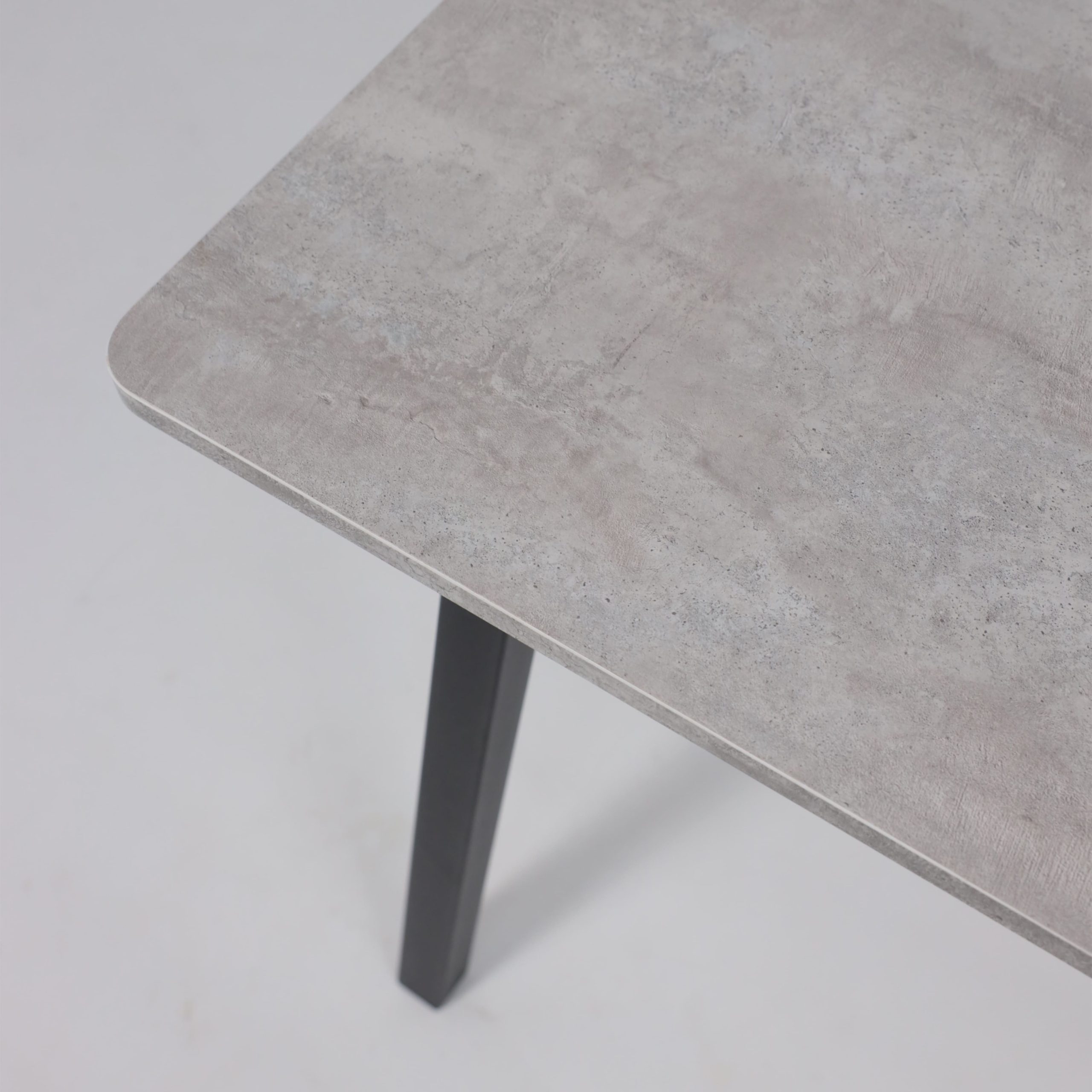 Стол TIRK RADIAL-94, раздвижной 94(126)х64, Серый сланец/Чёрный