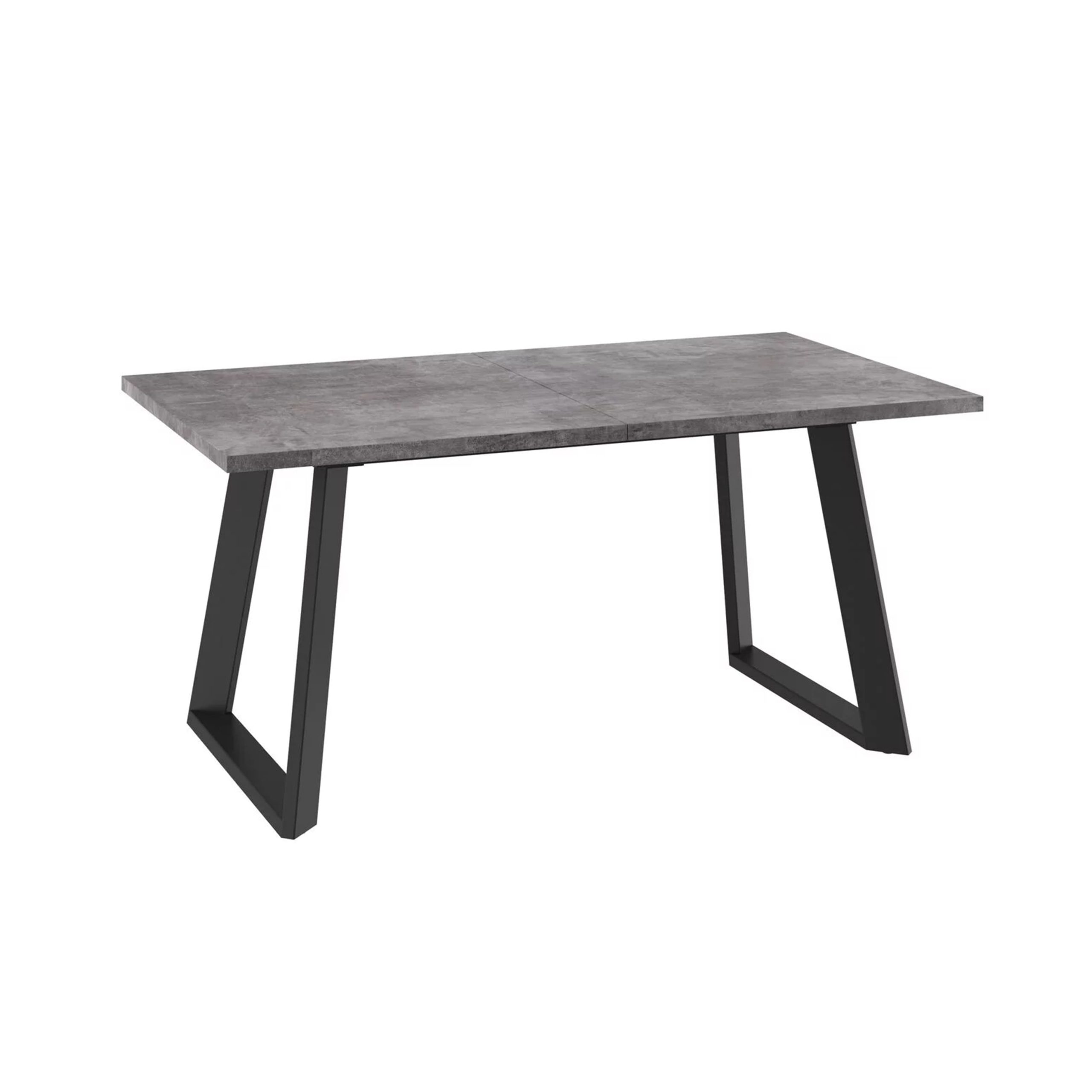 Стол LOFT LUX-160, раздвижной 160(205)х90, Дымчатая керамика/Чёрный