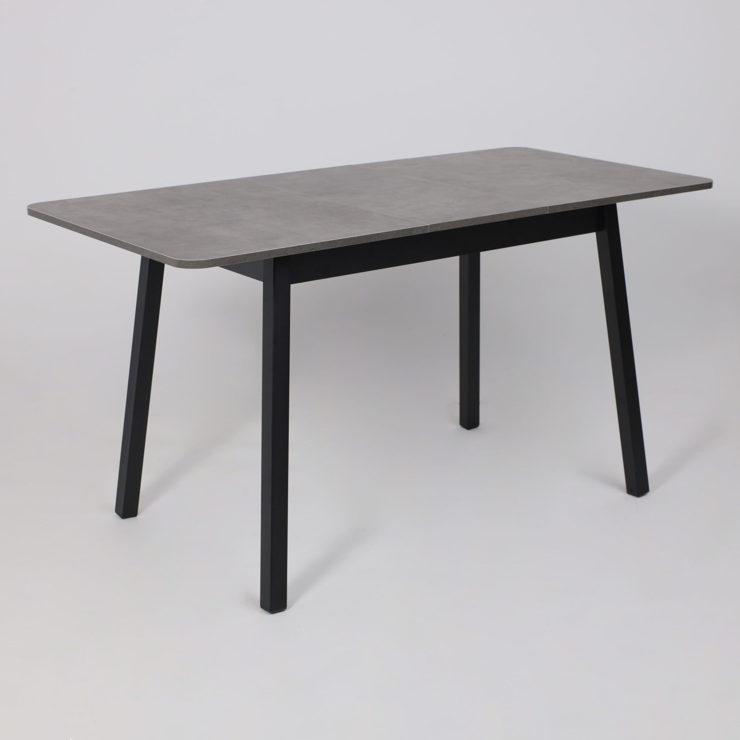 Стол TIRK RADIAL-110, раздвижной 110(142)х70, Дымчатая керамика/Чёрный