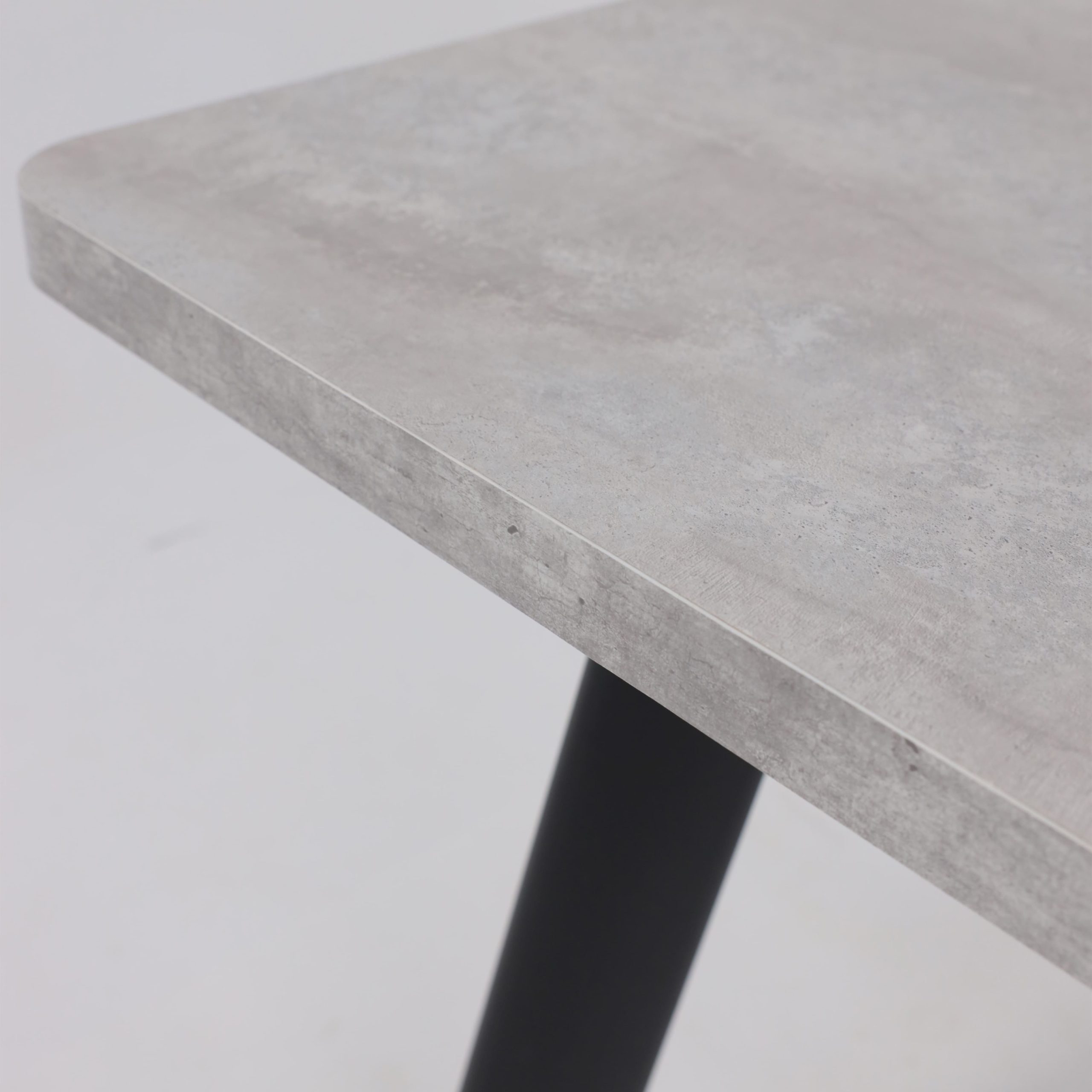 Стол LEON LUX RADIAL-160, раздвижной 160(205)х90, Серый сланец/Чёрный