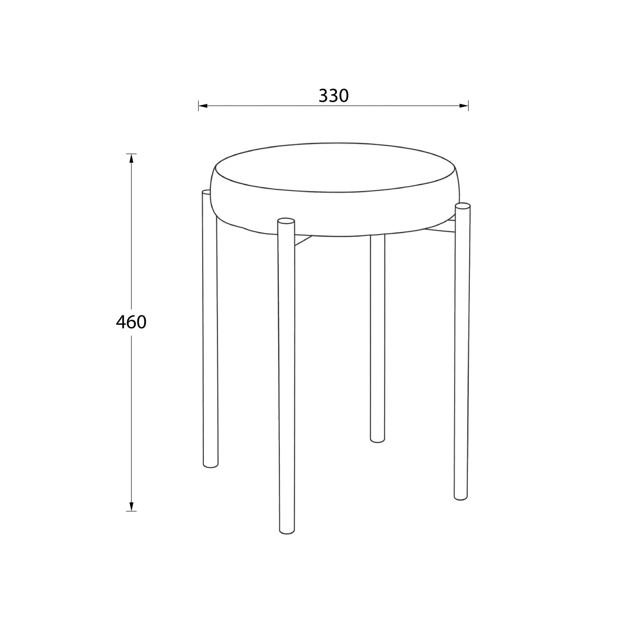 Табурет BOB, b03 CREAM LUXчерный