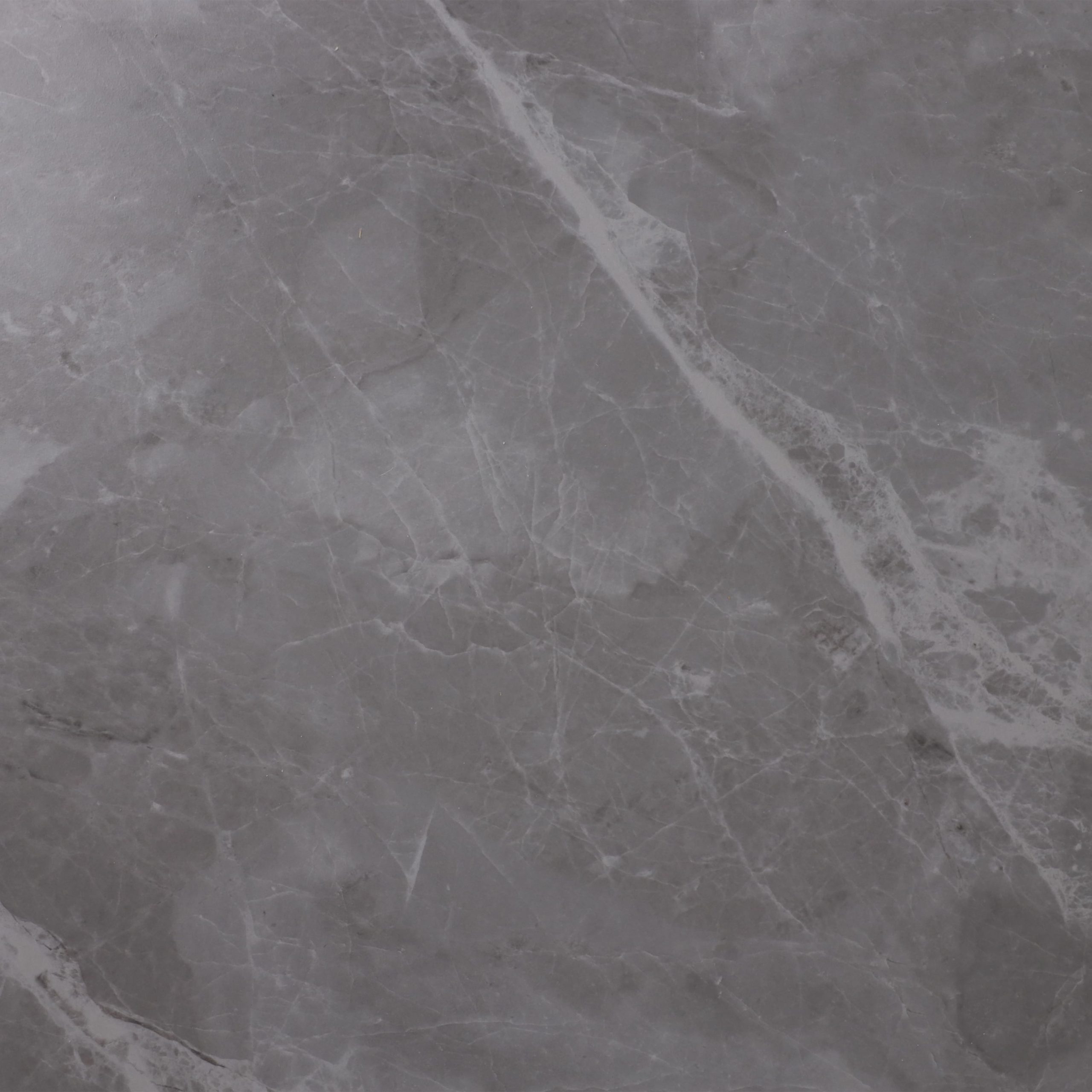 Стол AV 2317, МДФ+керамика, нераздвижной 900 серый, матовый LARKA GREY/черный+HPL Будда