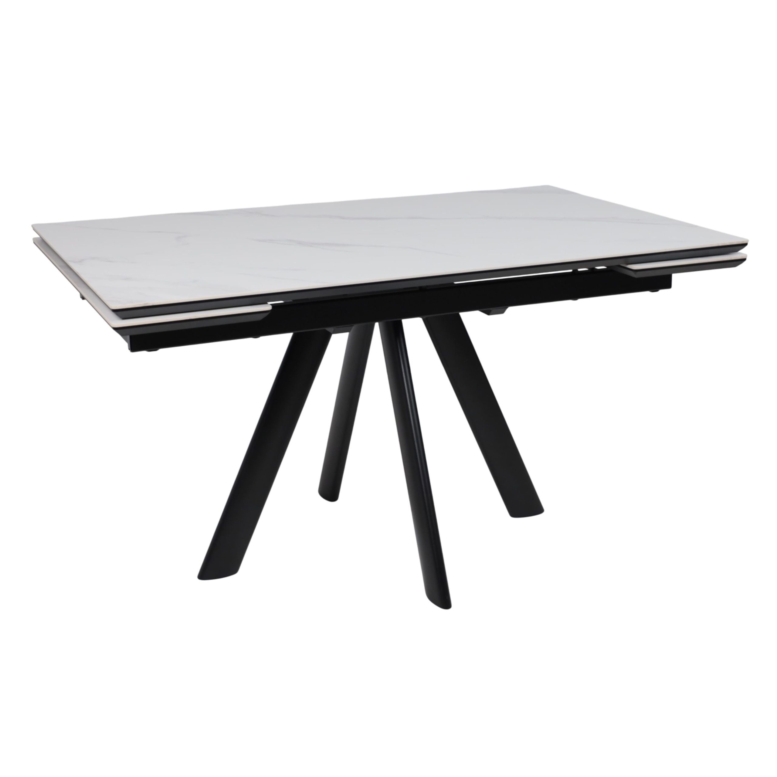 Стол JACK-140, раздвижной 140(30+30)х85, CALAKATTA ST CER/Черный