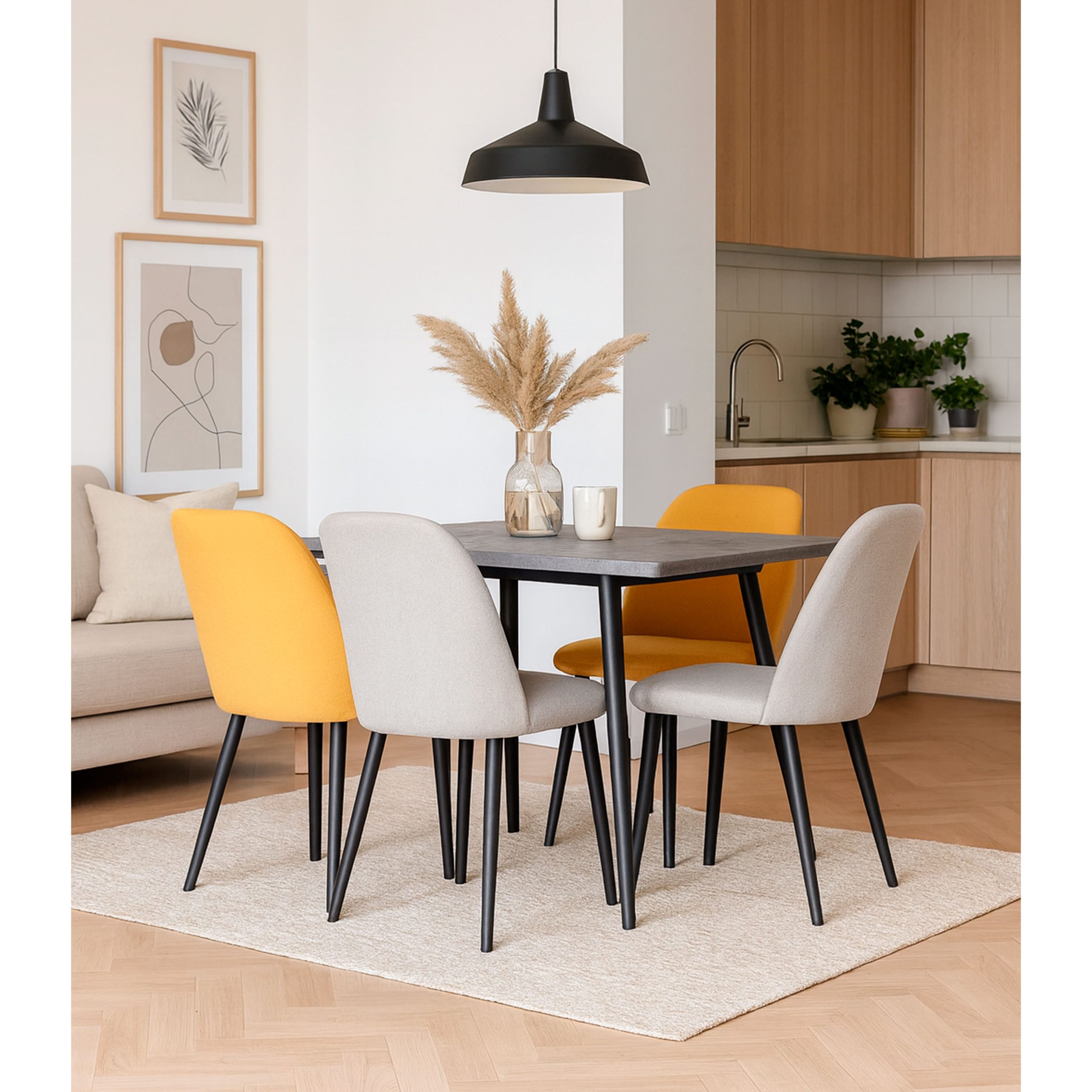 Стол BORG RADIAL-140, раздвижной 140(180)х85, Дымчатая керамика/Чёрный