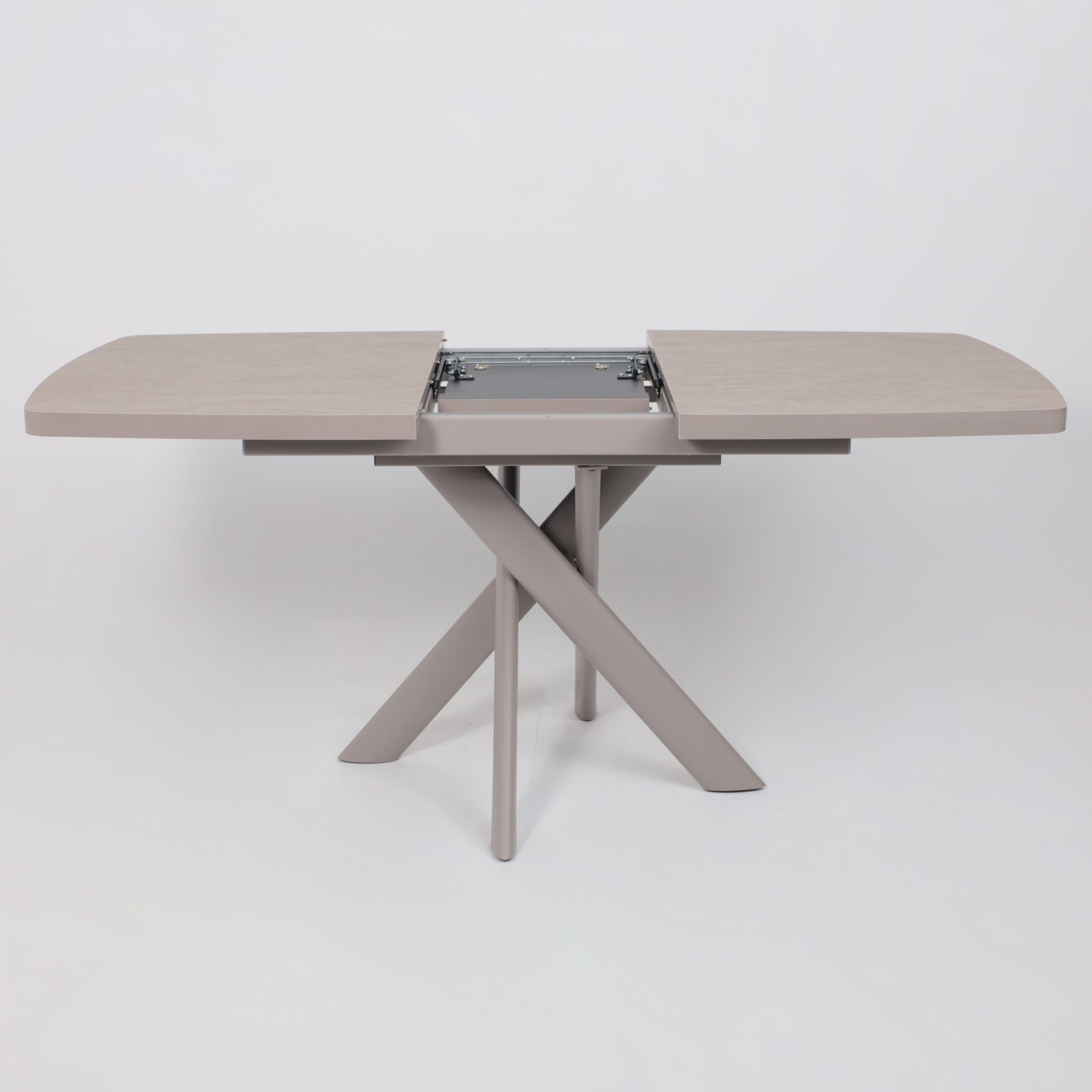 Стол LEONEL-130, раздвижной 130(165)х85, Бежевый камень-HPL/Капучино