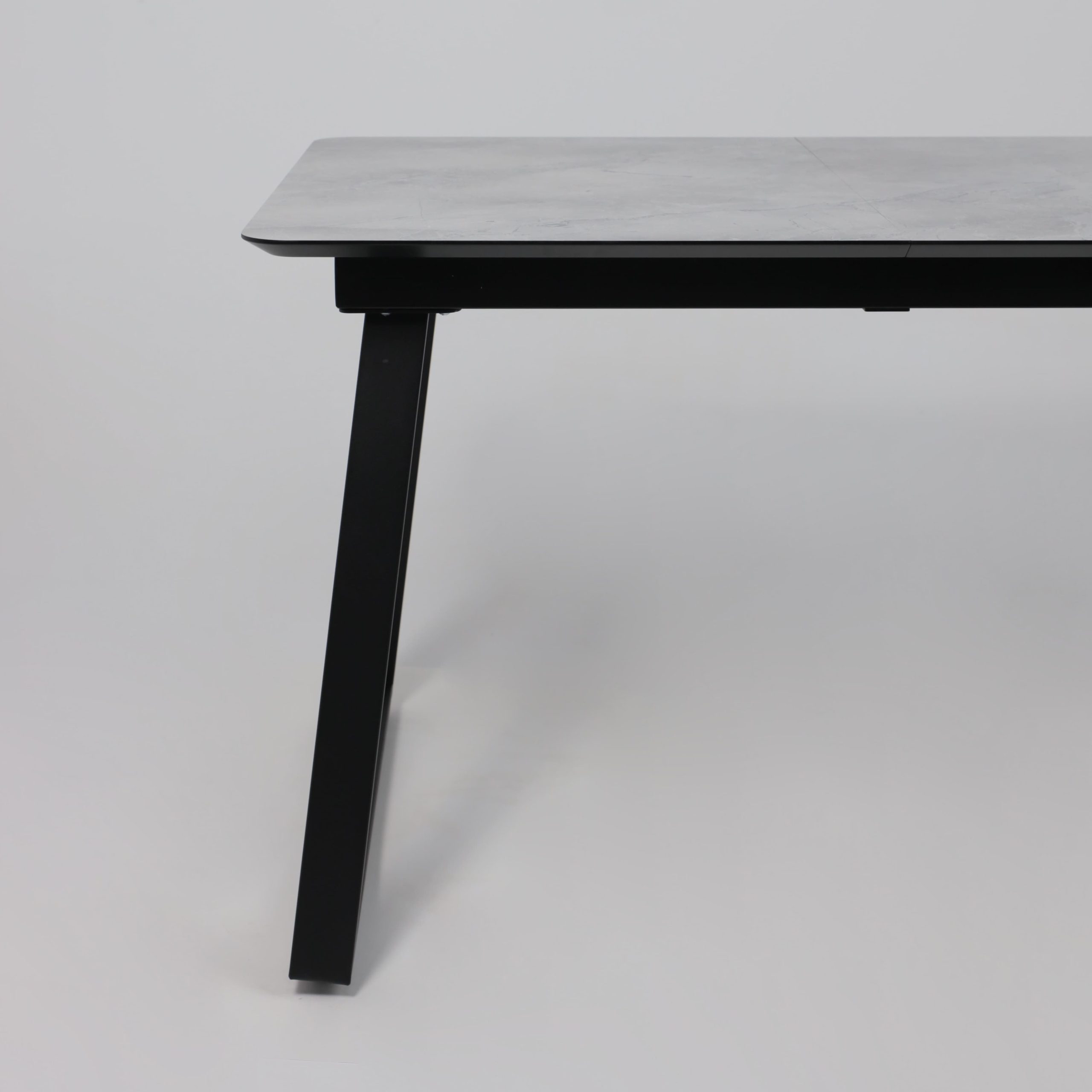 Стол AV 1208, HPL+МДФ,  раздвижной 1200 (1600)*800 Мрамор Марквина синий/черный