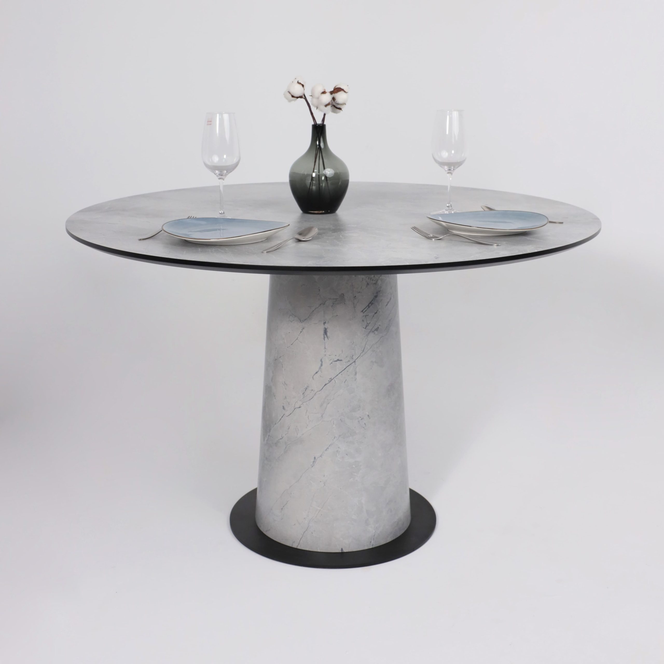 Стол AV 1317, HPL+МДФ, нераздвижной 1200 Мрамор Марквина синий/черный