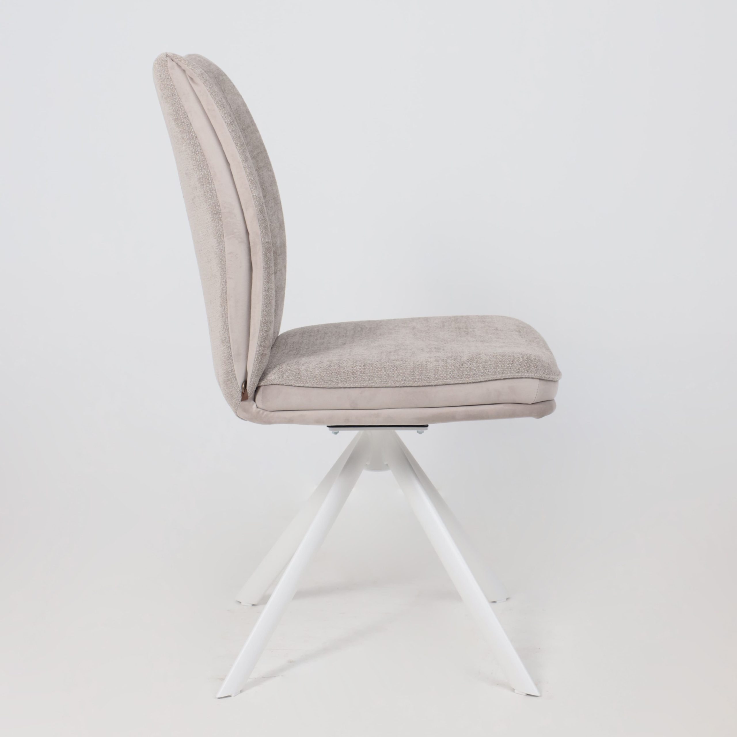 Стул SMART-R 360, g05 GREY BEIGE шенилл LUX - d07 PEARL GREY LUXбелый