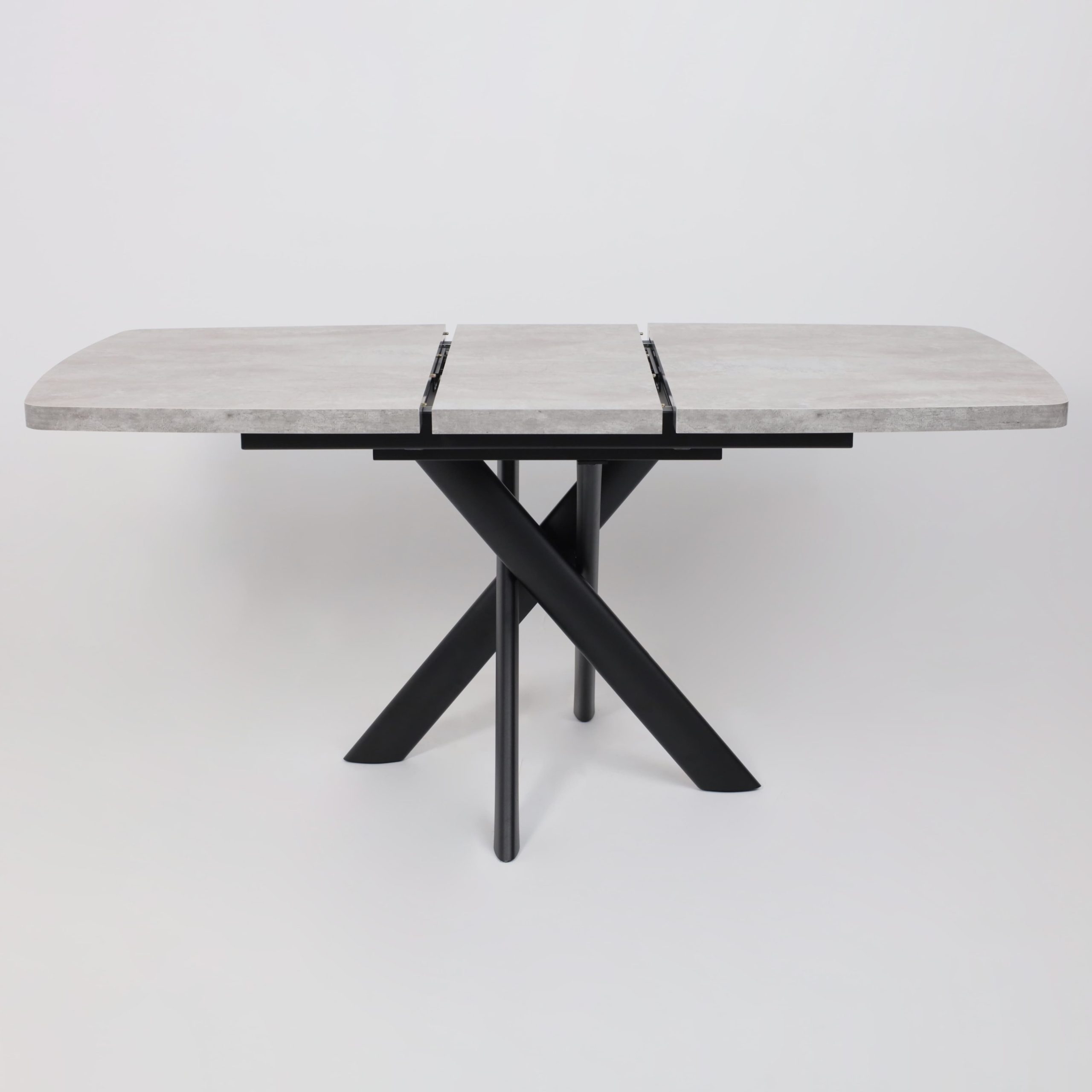 Стол LEONEL-130, раздвижной 130(165)х85, Серый сланец/Черный