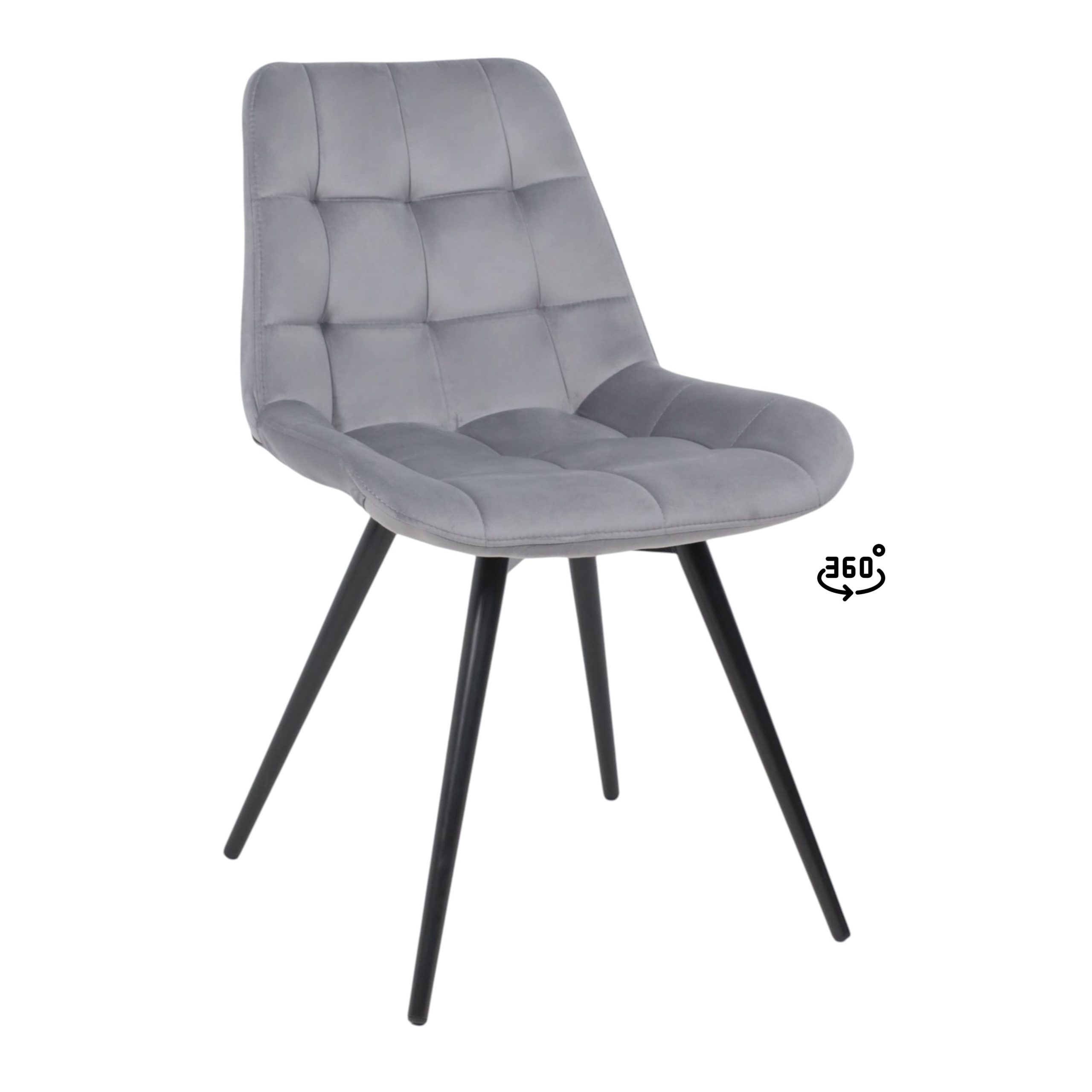 Стул AV 405, поворотный, темно-серый бархат H-15/черный