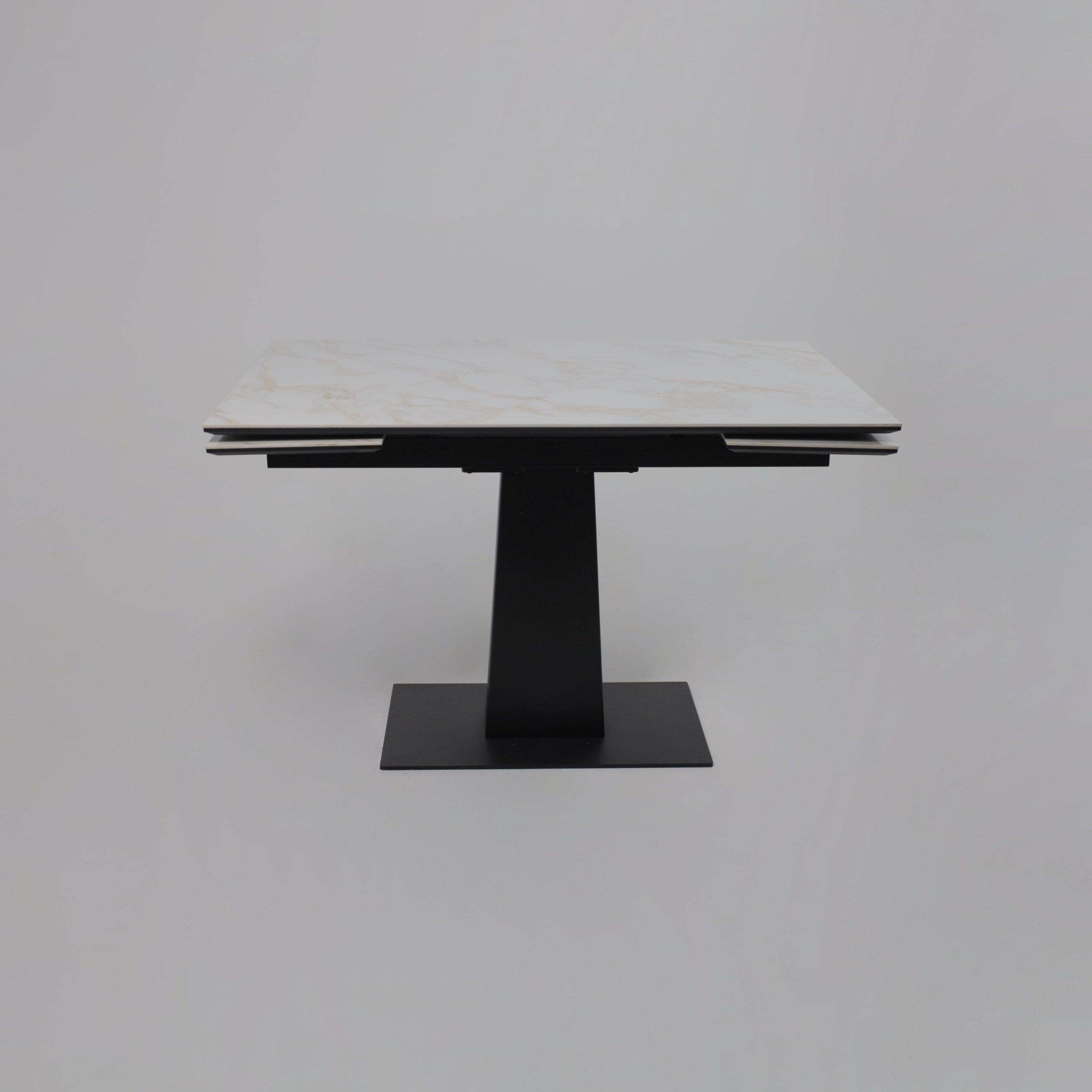 Стол AV 2119, МДФ+керамика, раздвижной 1200 (1800)*800 белый, глянцевый CARLA LARKIN /черный