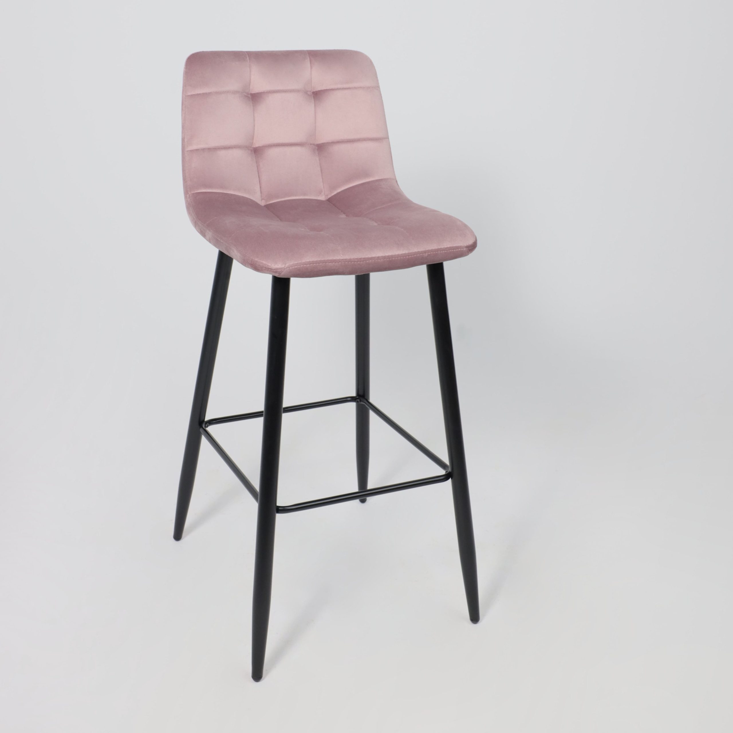 Стул STELLA, барный, пыльная роза велюр HLR25/черный