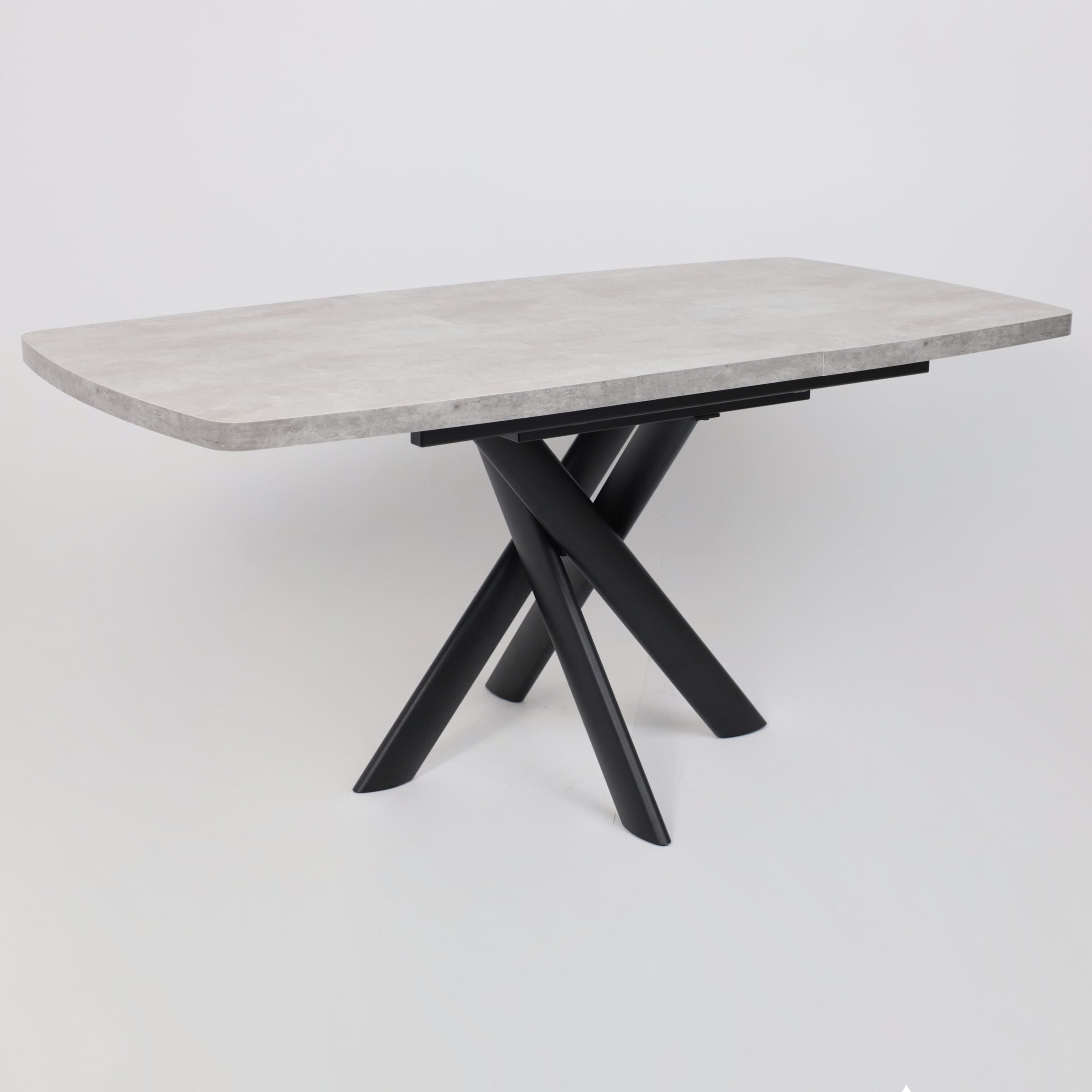 Стол LEONEL-130, раздвижной 130(165)х85, Серый сланец/Черный