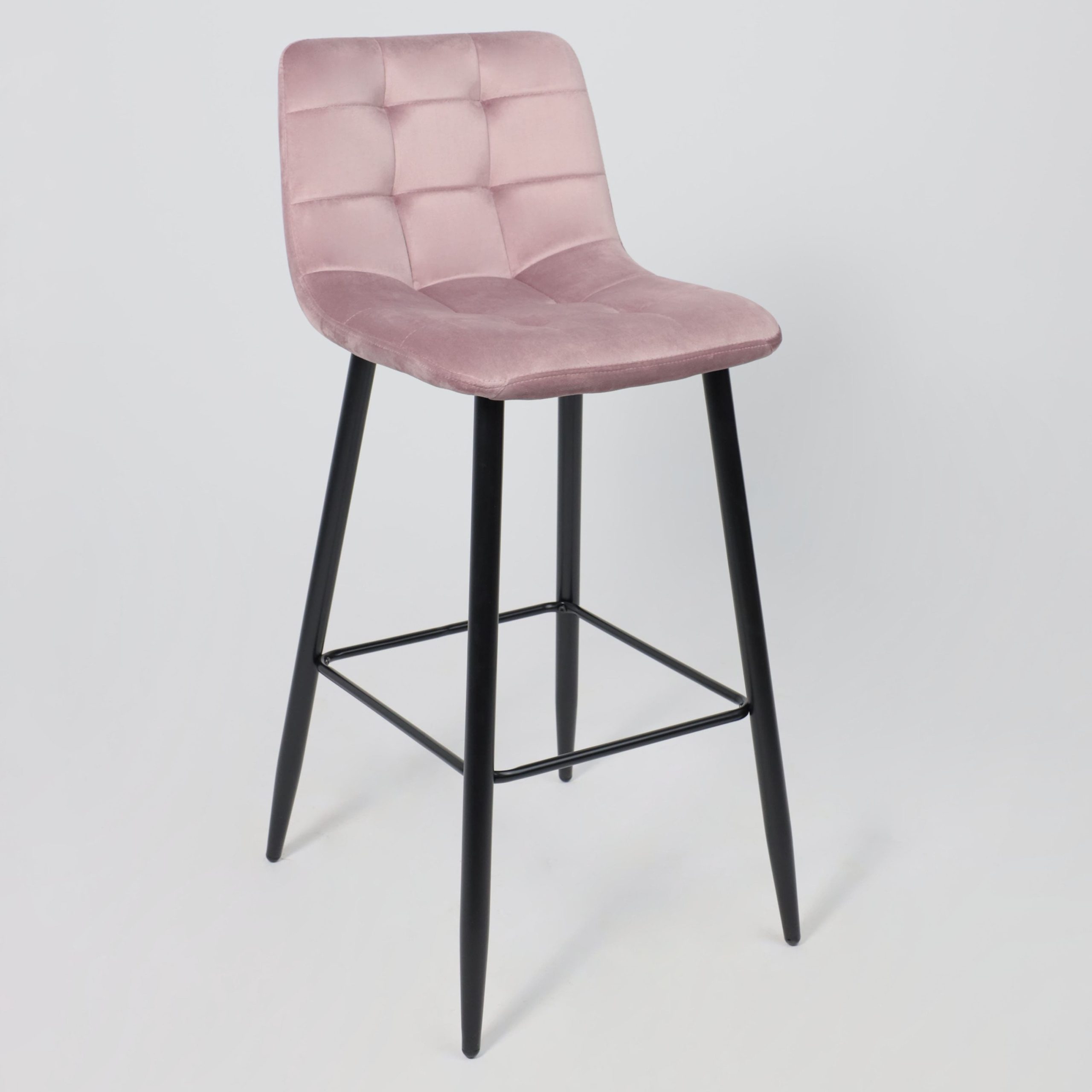 Стул STELLA, барный, пыльная роза велюр HLR25/черный