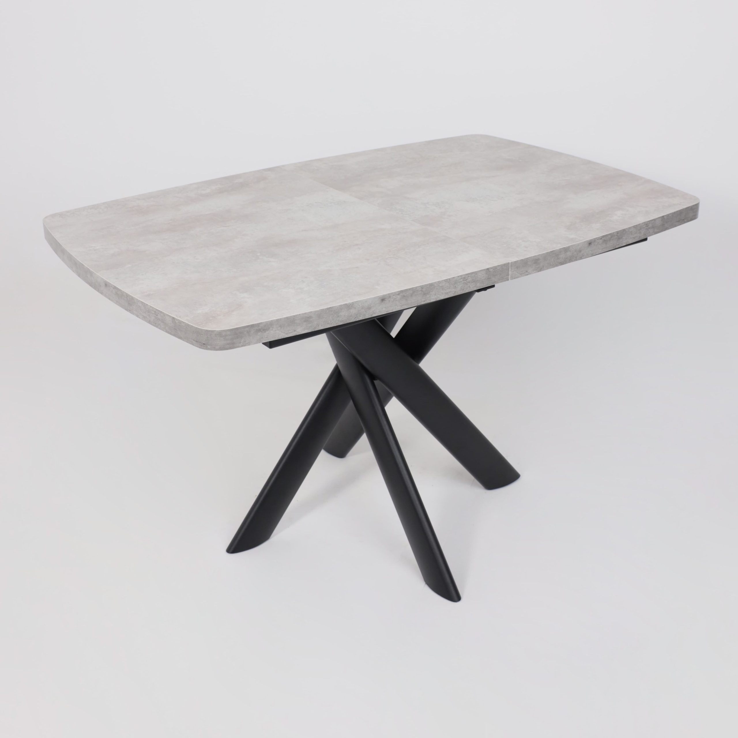 Стол LEONEL-130, раздвижной 130(165)х85, Серый сланец/Черный