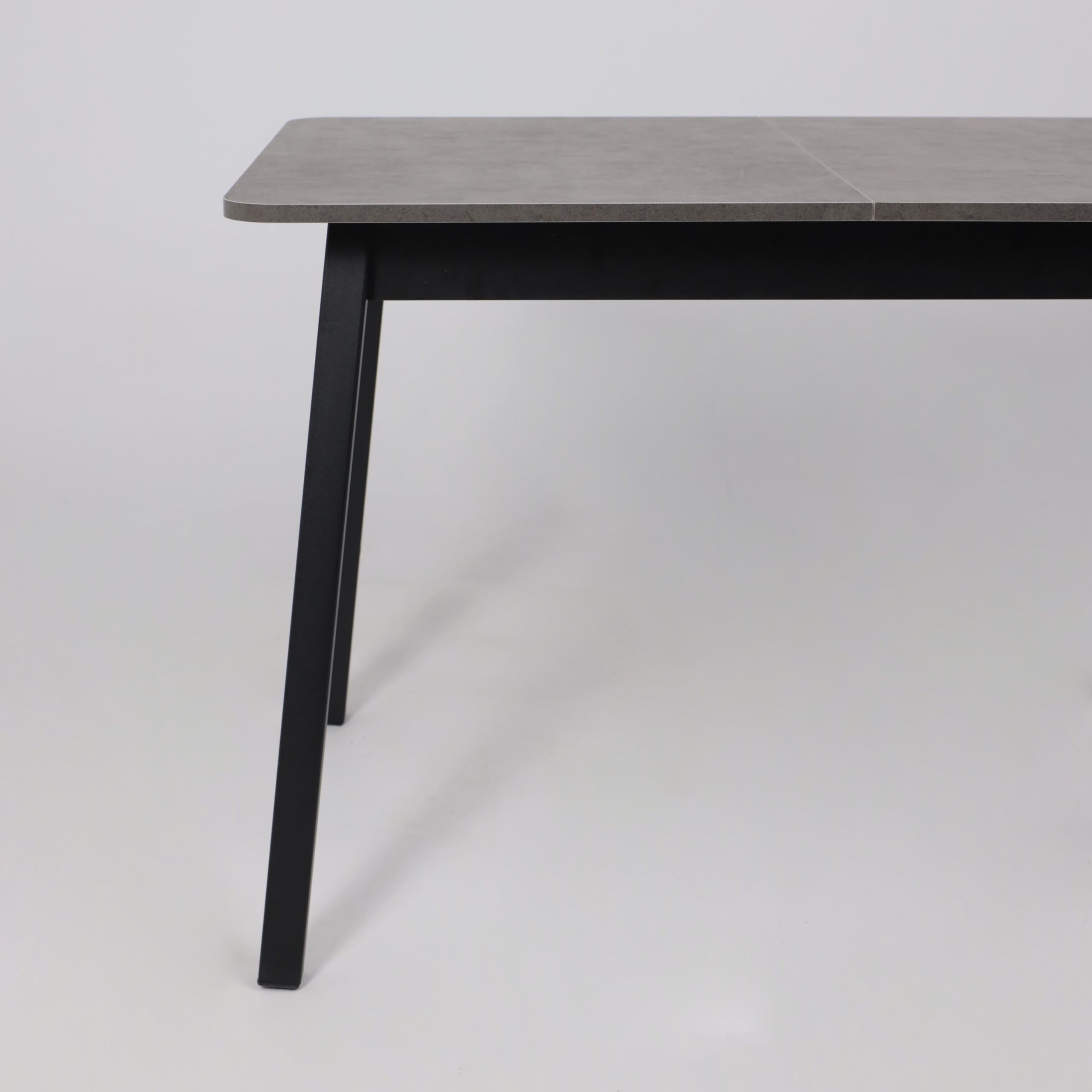 Стол TIRK RADIAL-110, раздвижной 110(142)х70, Дымчатая керамика/Чёрный