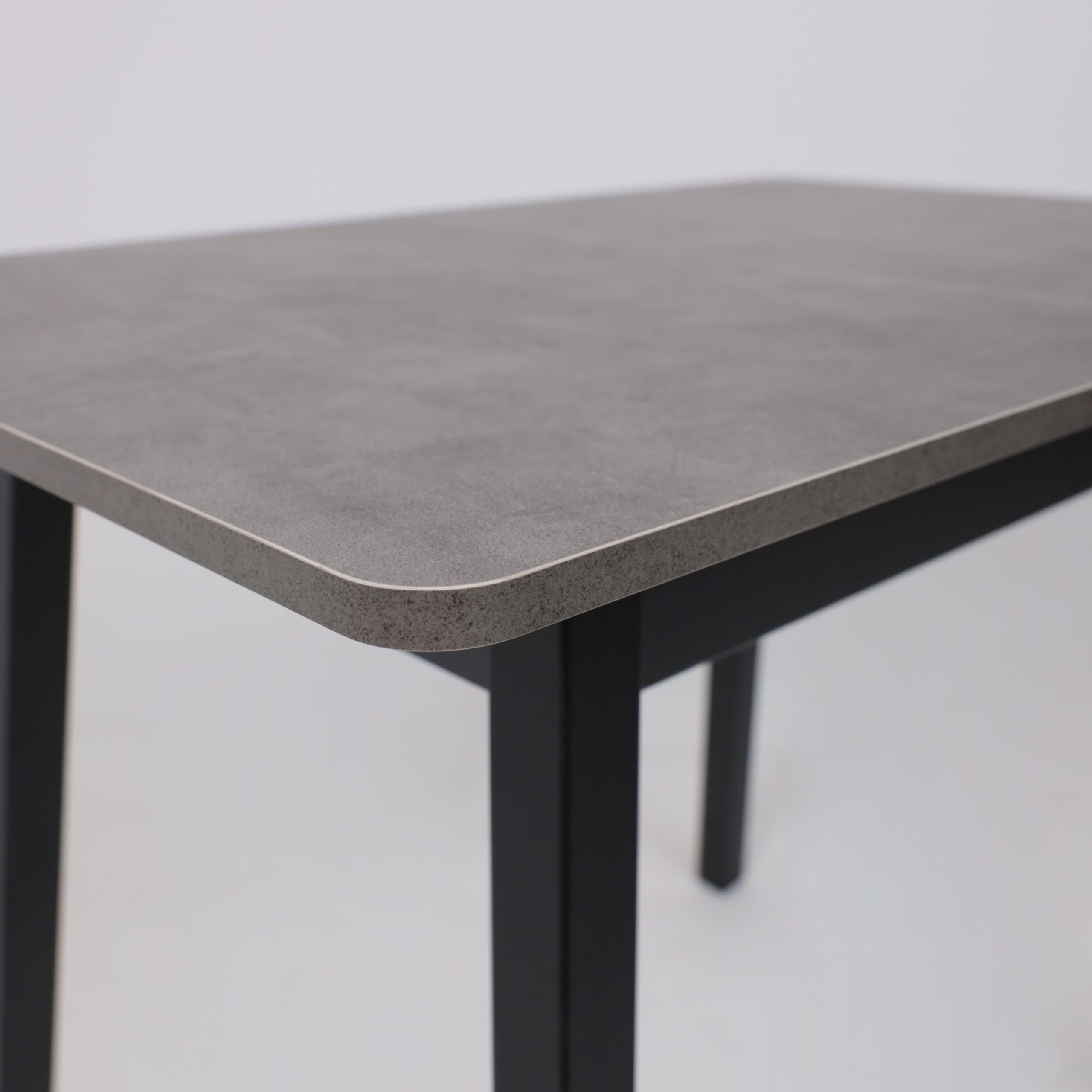 Стол TIRK RADIAL-94, раздвижной 94(126)х64, Дымчатая керамика/Чёрный