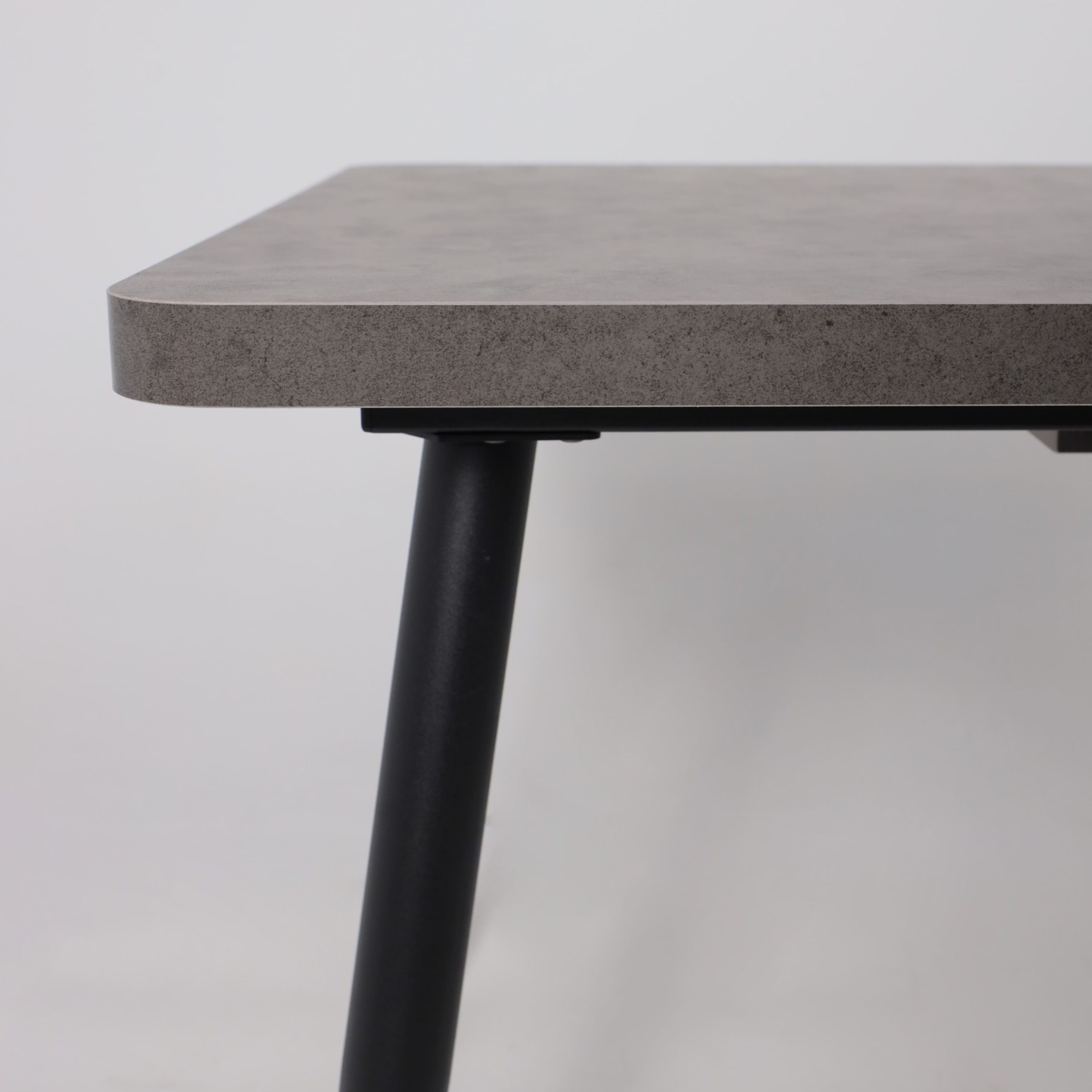 Стол BORG RADIAL-120, раздвижной 120(160)х80, Дымчатая керамика/Чёрный