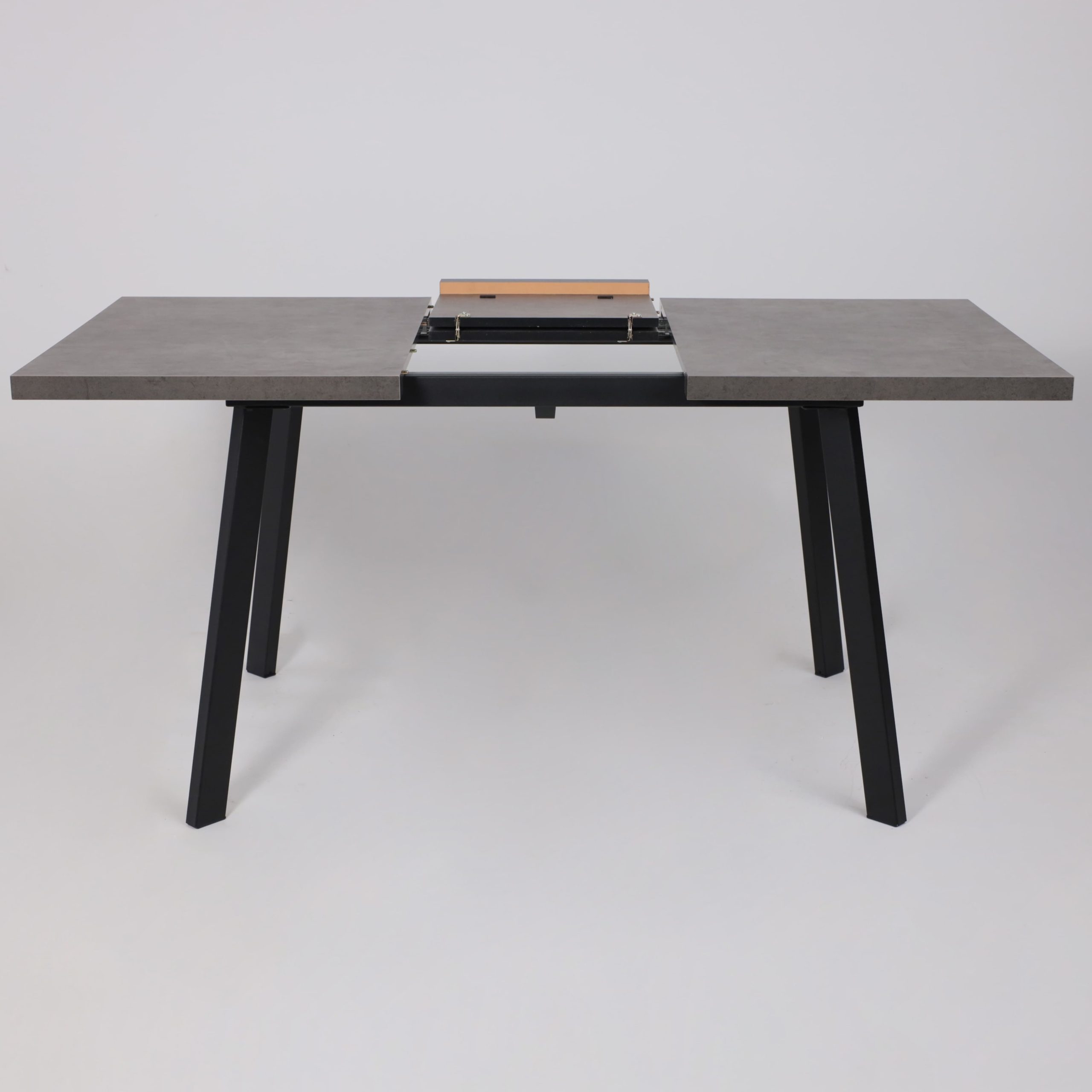 Стол BORG-120, раздвижной 120(160)х80, Дымчатая керамика/Чёрный
