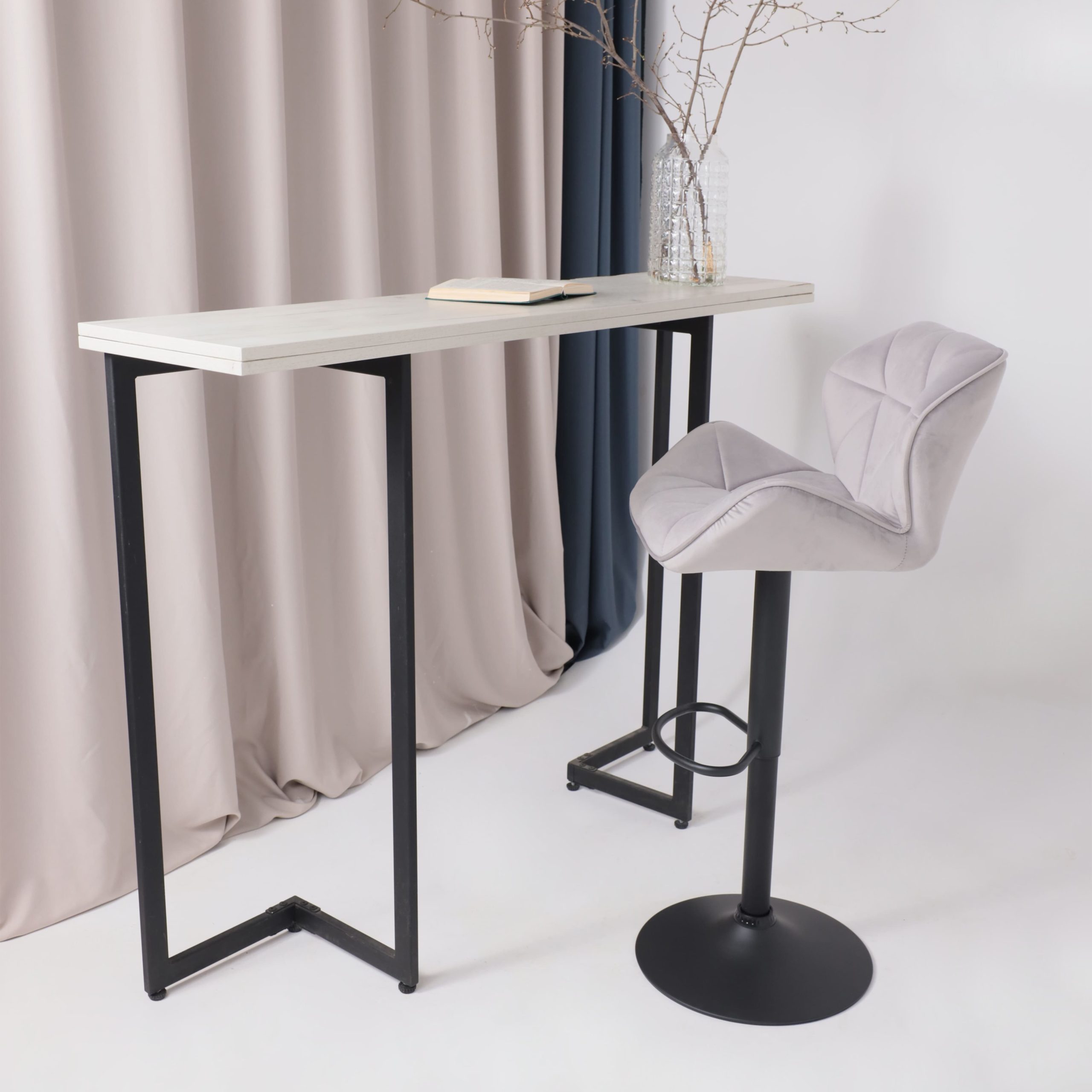 Кресло BERLIN, серый велюр HCJ-37/черный