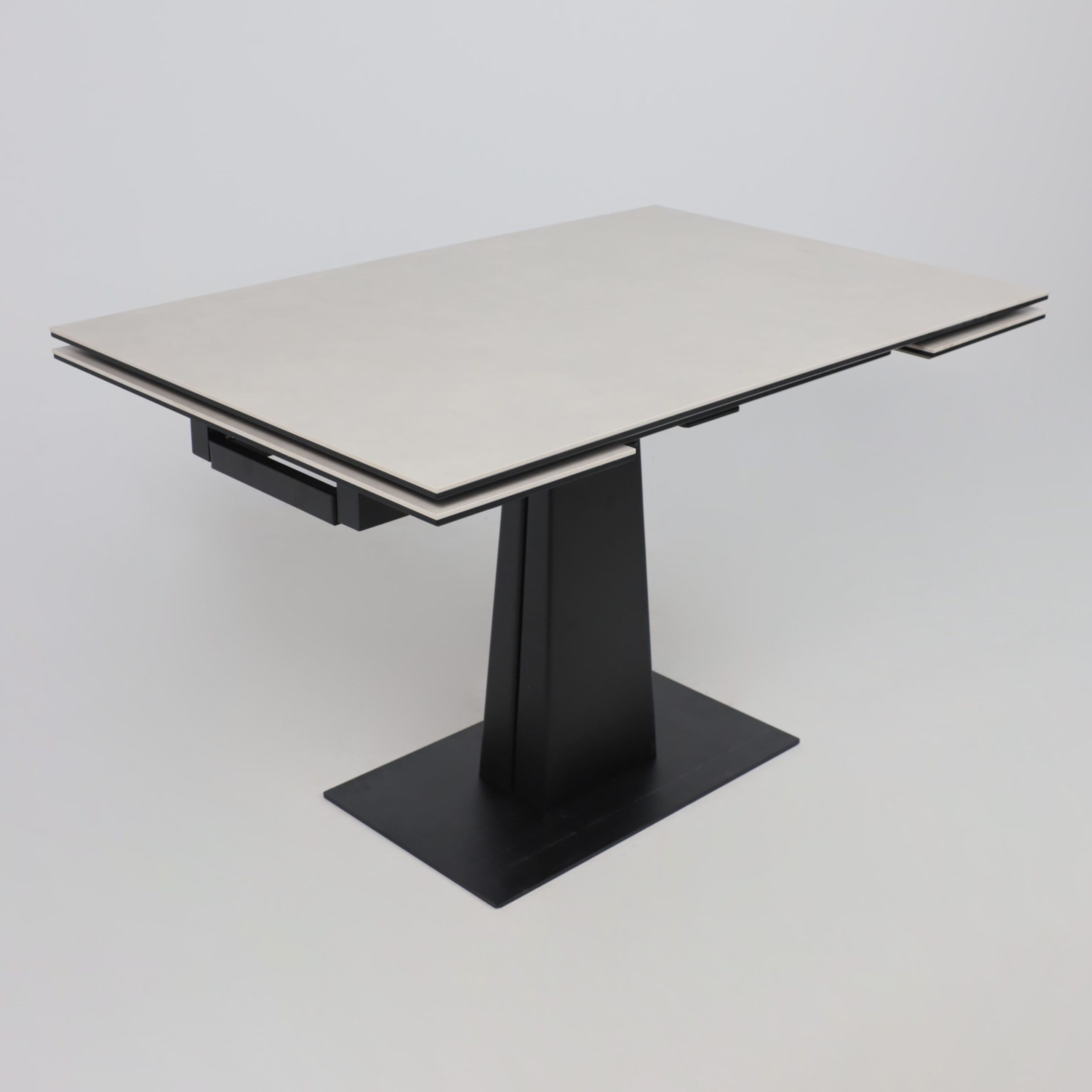 Стол AV 2119, МДФ+керамика, раздвижной 1200 (1800)*800 серый, матовый CARMEN LIDHT GREY/черный