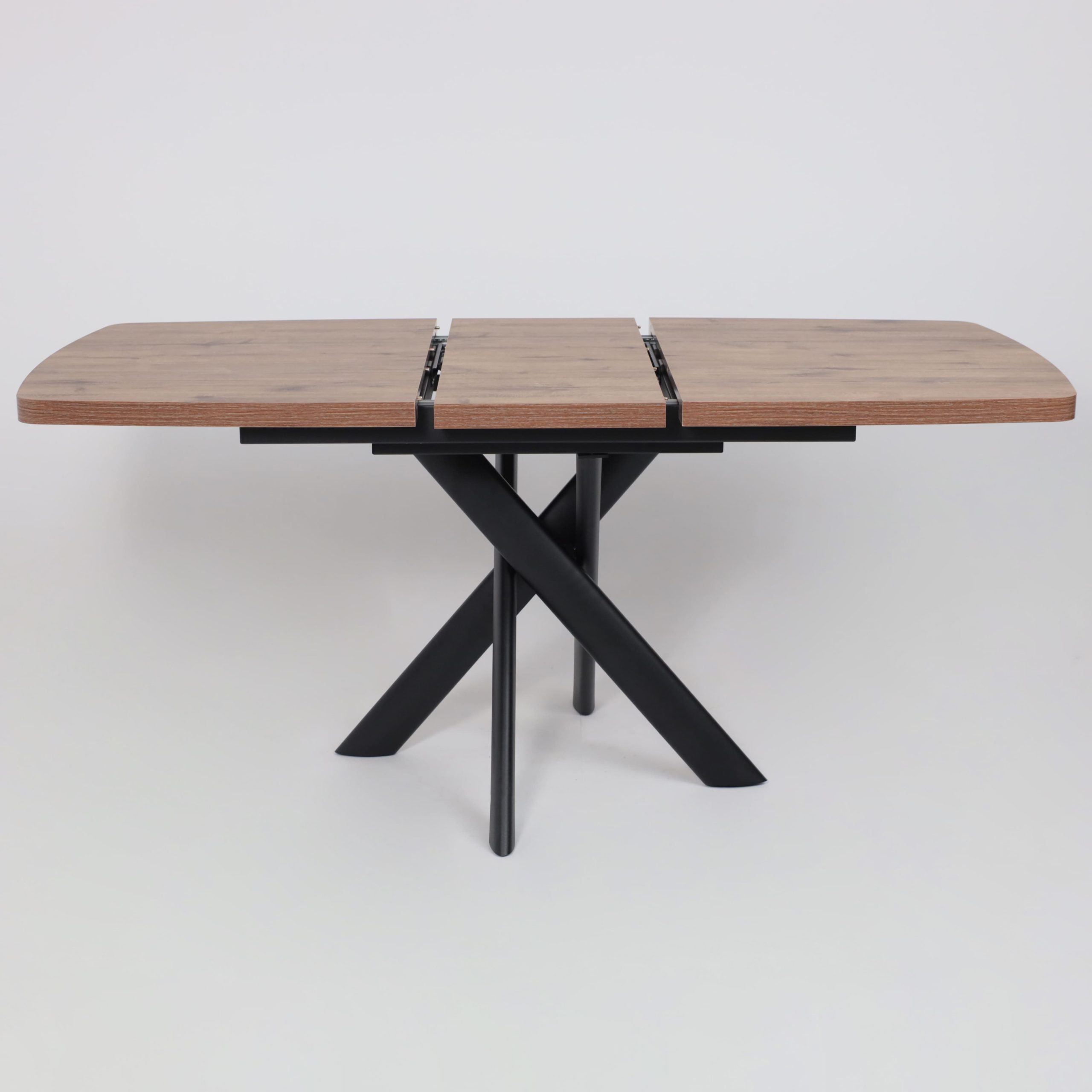 Стол LEONEL-130, раздвижной 130(165)х85, Дуб Веллингтон/Черный