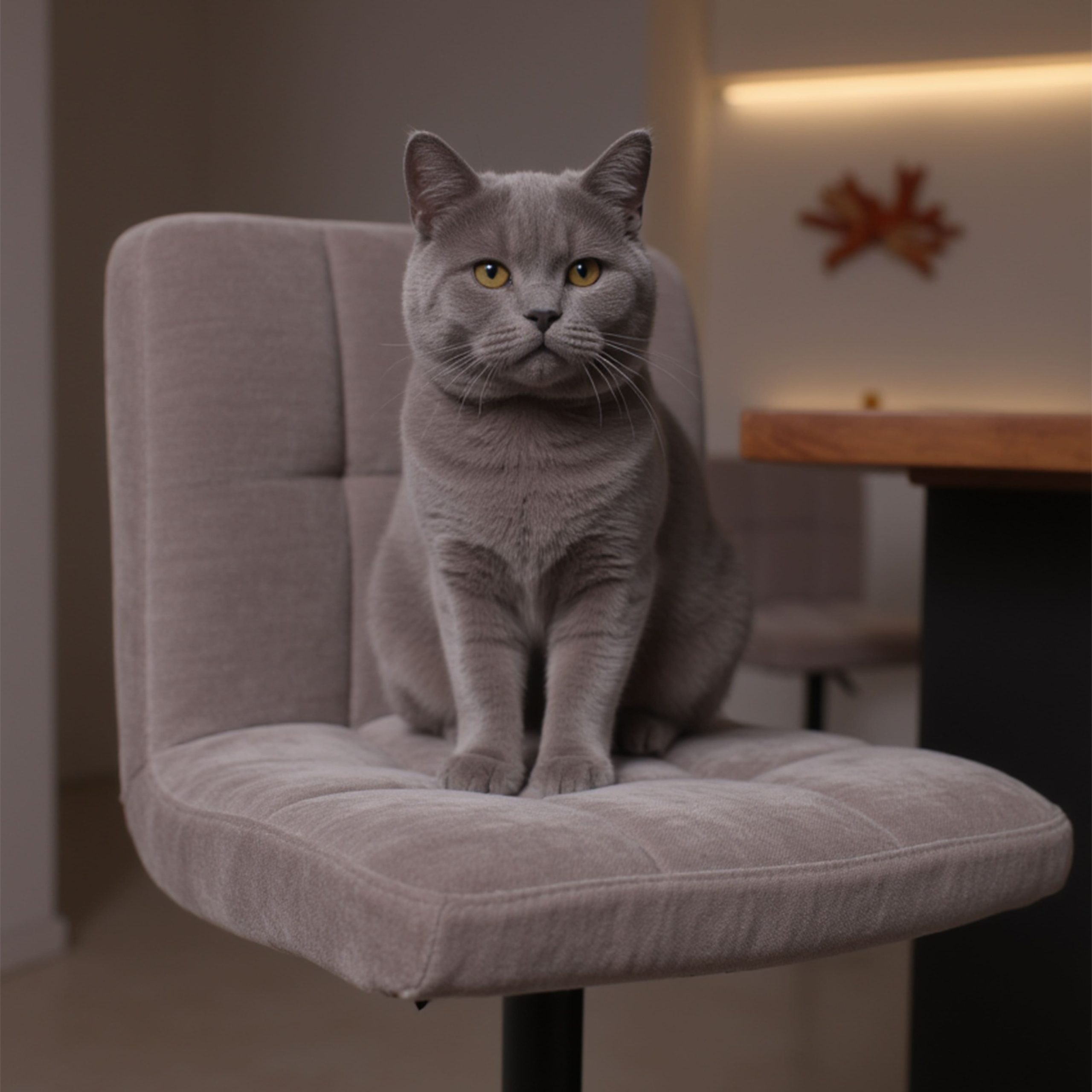 Стул барный LOGOS, серый шенилл Ote Canna 452/черный