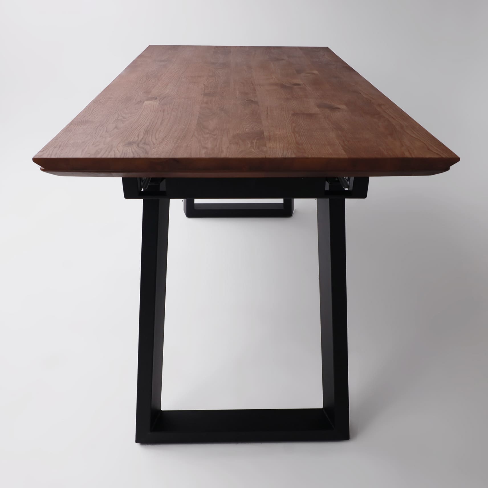 Стол САНГАЙ раздвижной, 160(220)*80*80, дуб мореный/ черный (ПрР-7 DSW (02) ТрН/Р-80)