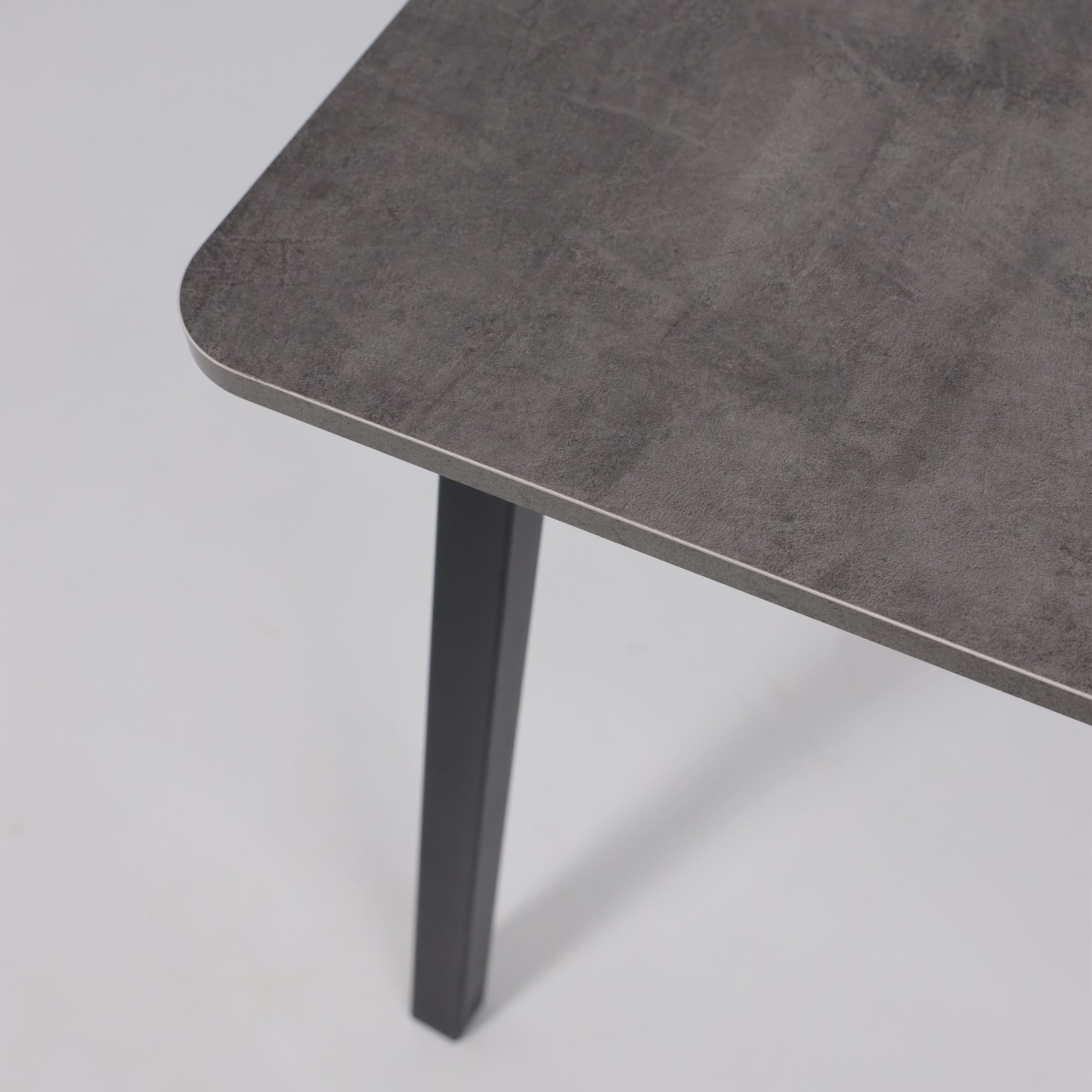 Стол TIRK RADIAL-110, раздвижной 110(142)х70, Дымчатая керамика/Чёрный