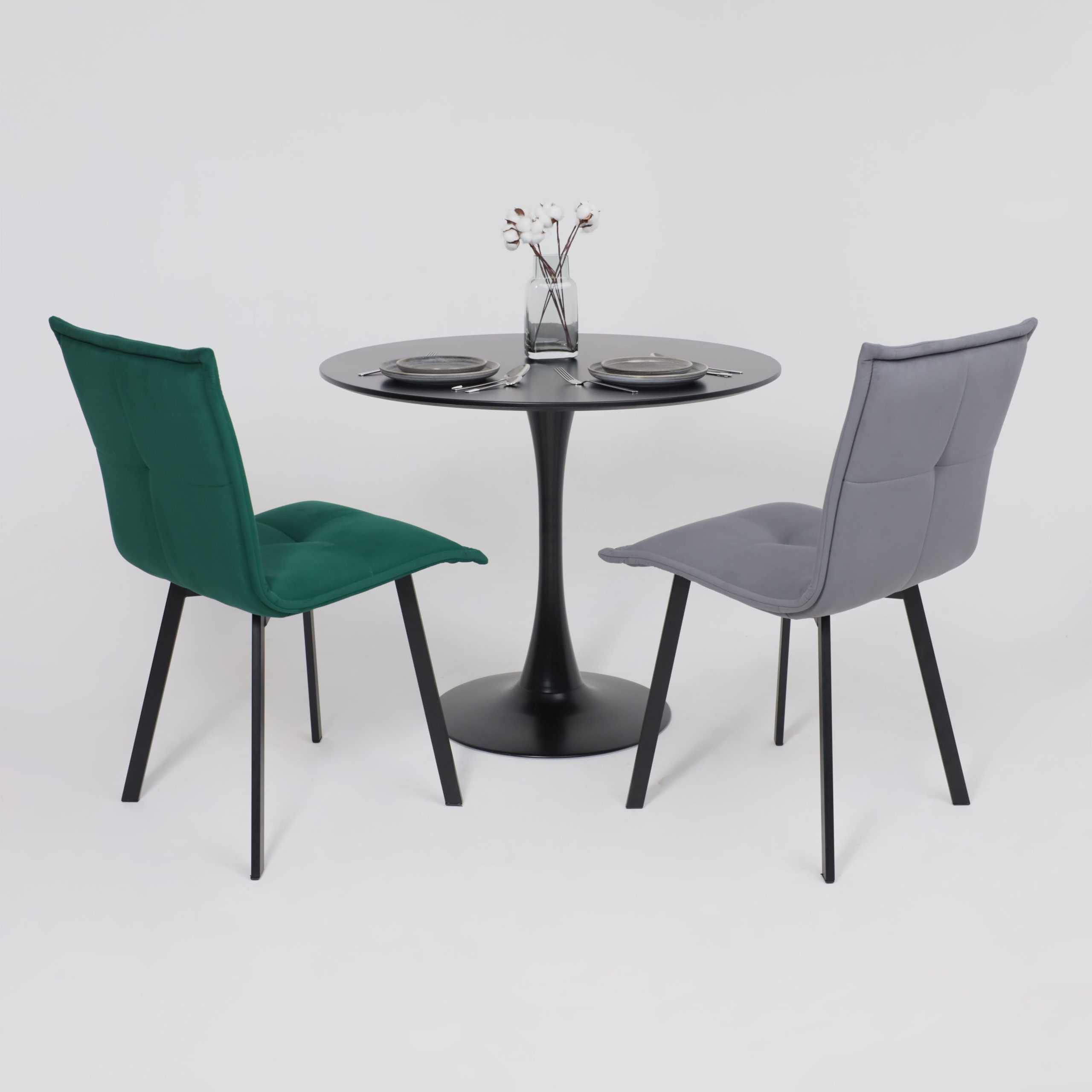 Кресло РУБИК U, Velutto 33 темно-зеленый велюр/черный