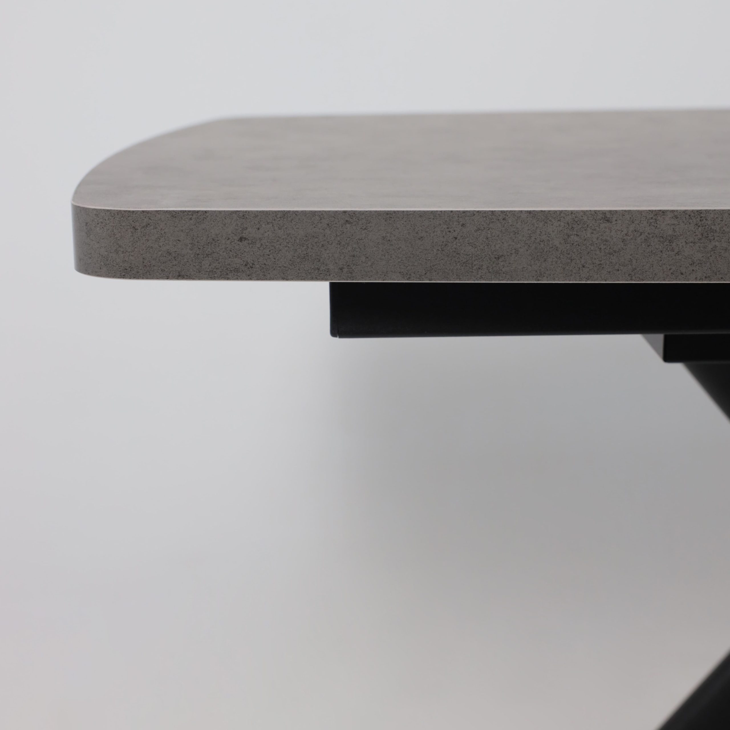 Стол LEONEL-130, раздвижной 130(165)х85, Дымчатая керамика/Черный