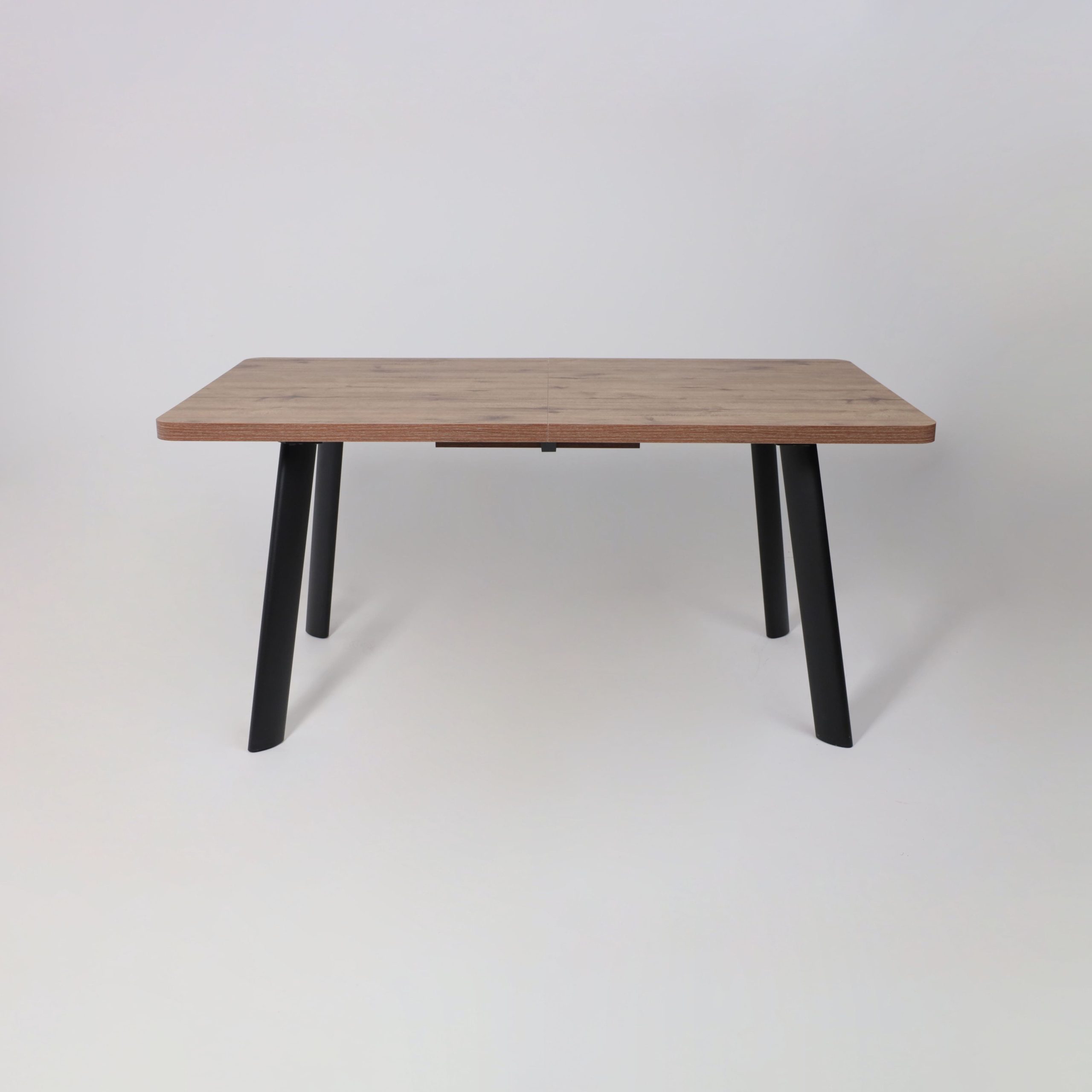 Стол LEON LUX RADIAL-160, раздвижной 160(205)х90, Дуб Веллингтон/Чёрный