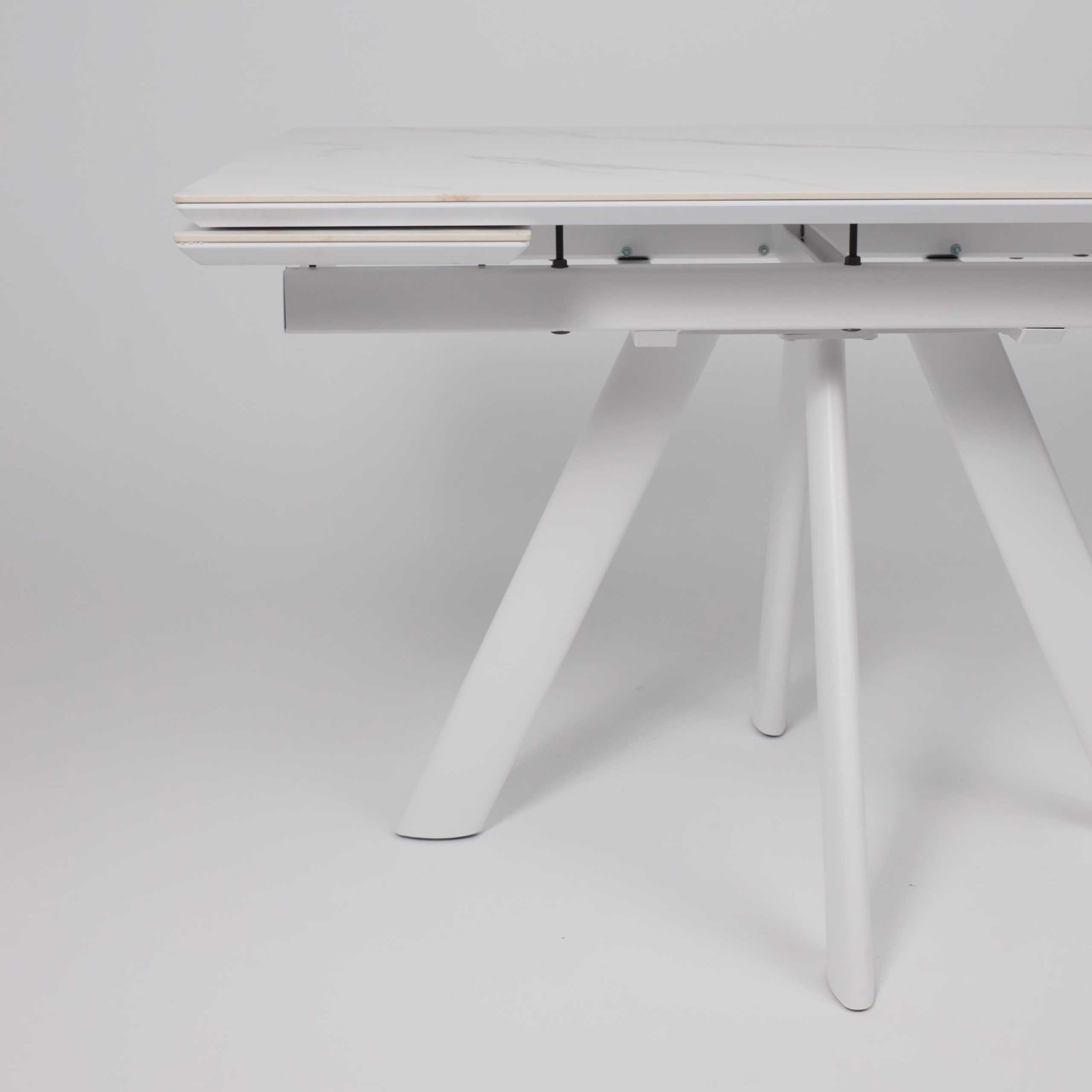 Стол JACK-120, раздвижной 120(30+30)х80, CALAKATTA ST CER/Белый