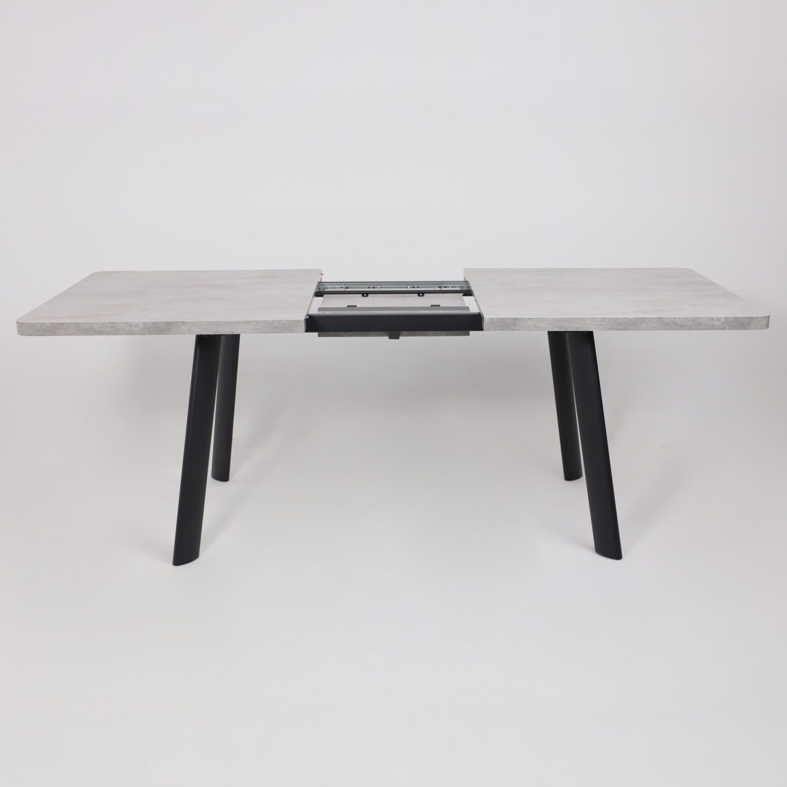 Стол LEON LUX RADIAL-160, раздвижной 160(205)х90, Серый сланец/Чёрный